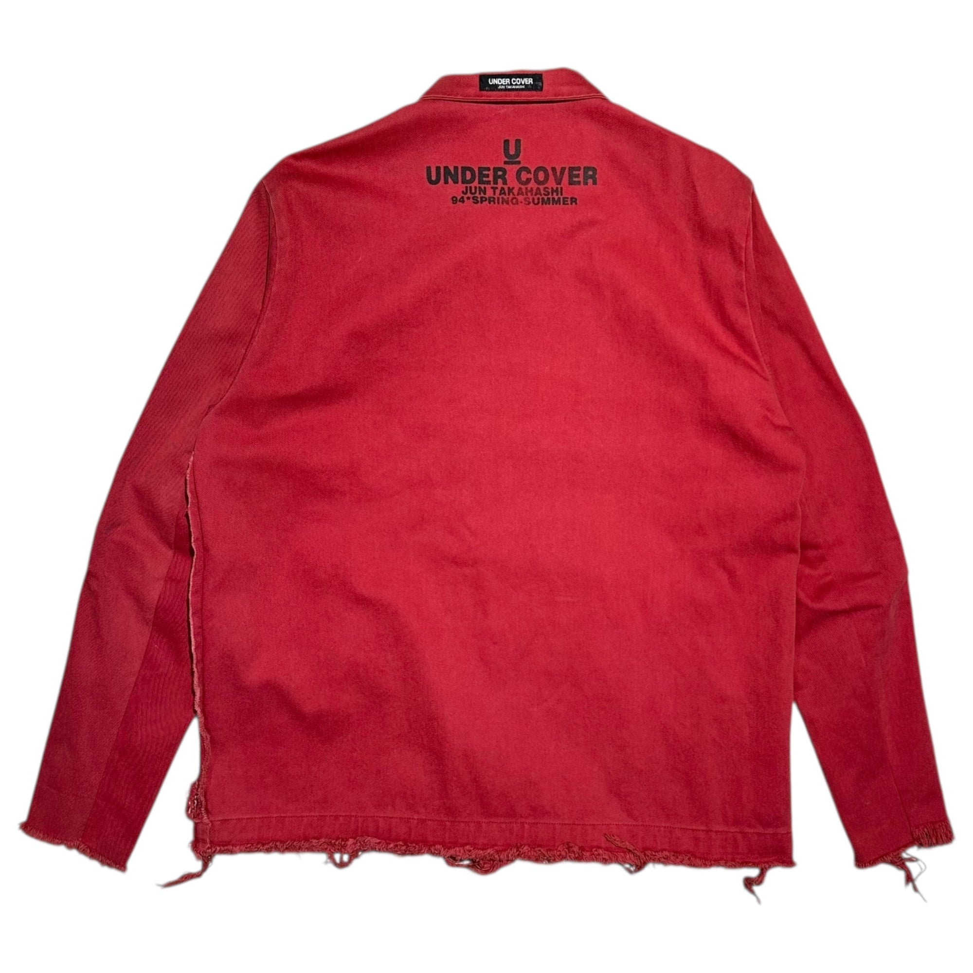 UNDERCOVER(アンダーカバー) 94SS Masterpiece Frayed Coach Jacket 名作 オリジナル ほつれ コーチ ジャケット FREE レッド 90's 90年代 アーカイブ