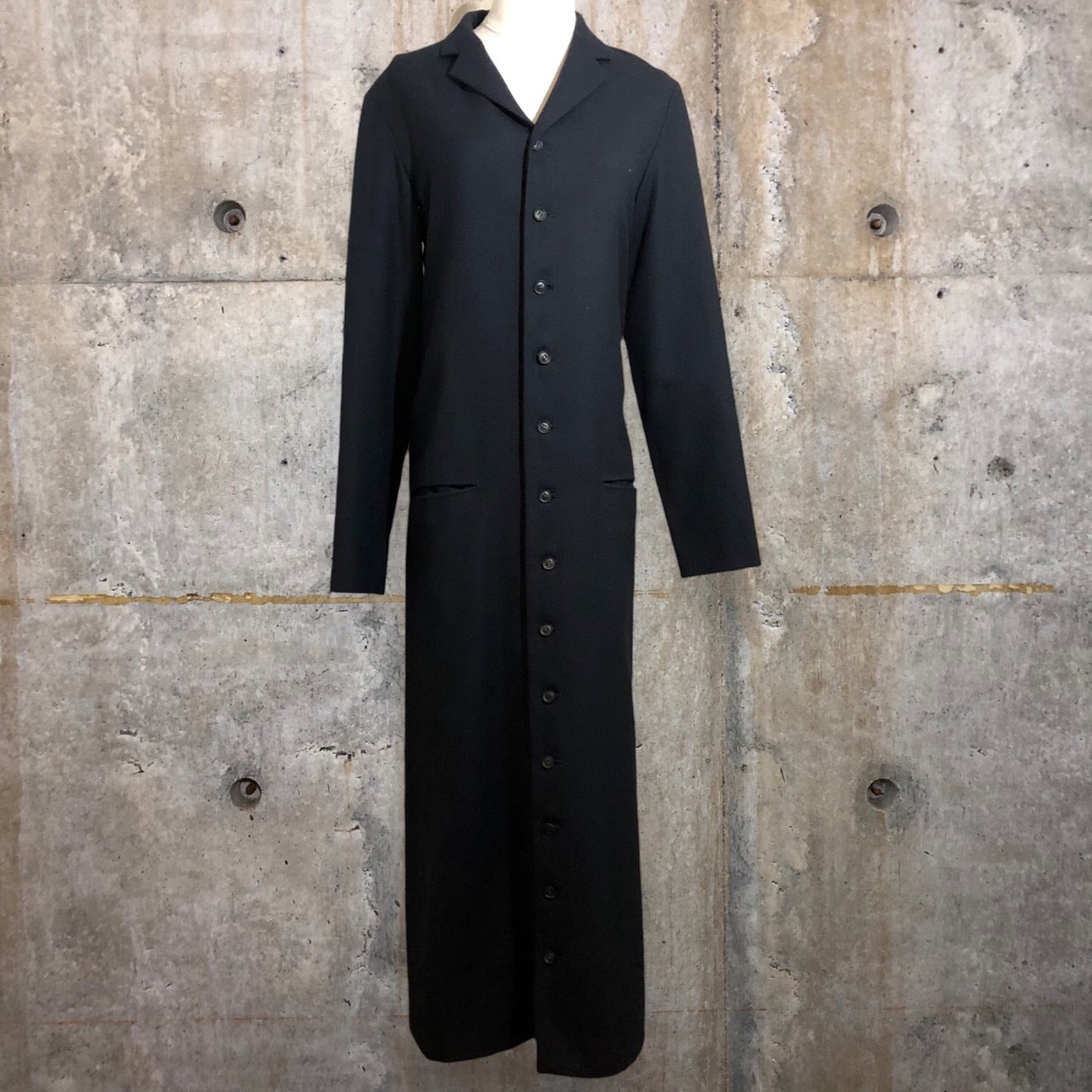 Y'S(ワイズ) ウールギャバジンmany buttonワンピース YN-D01-154 SIZE 2(M) ブラック