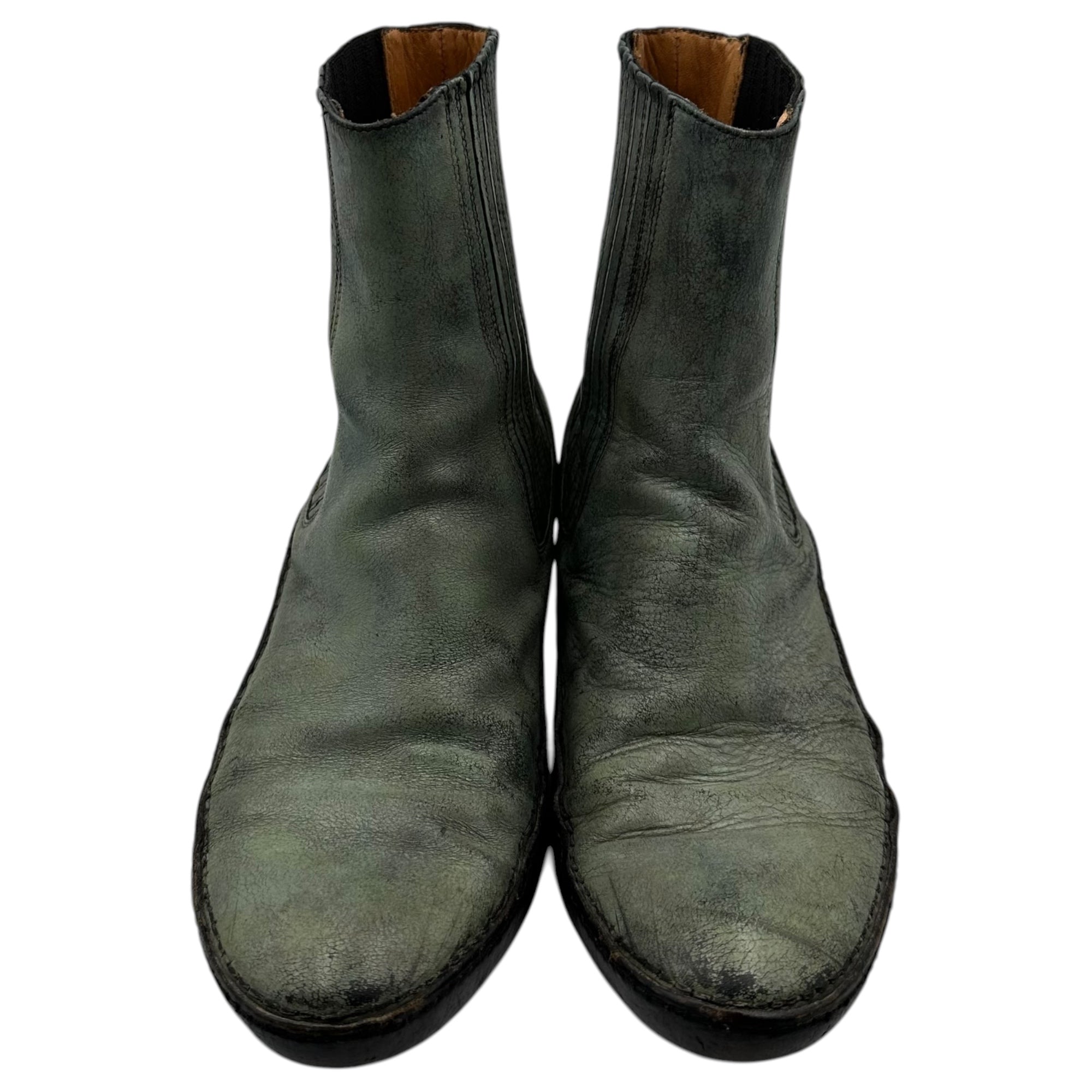 Maison Martin Margiela(メゾン マルタンマルジェラ) 15FW 70’s Replica Western Boots 70年代 レプリカ ウエスタン ブーツ S37WU0254 43 グリーン 2015 アーカイブ Provenence Melbourne, Australia Sole: Opanke construction