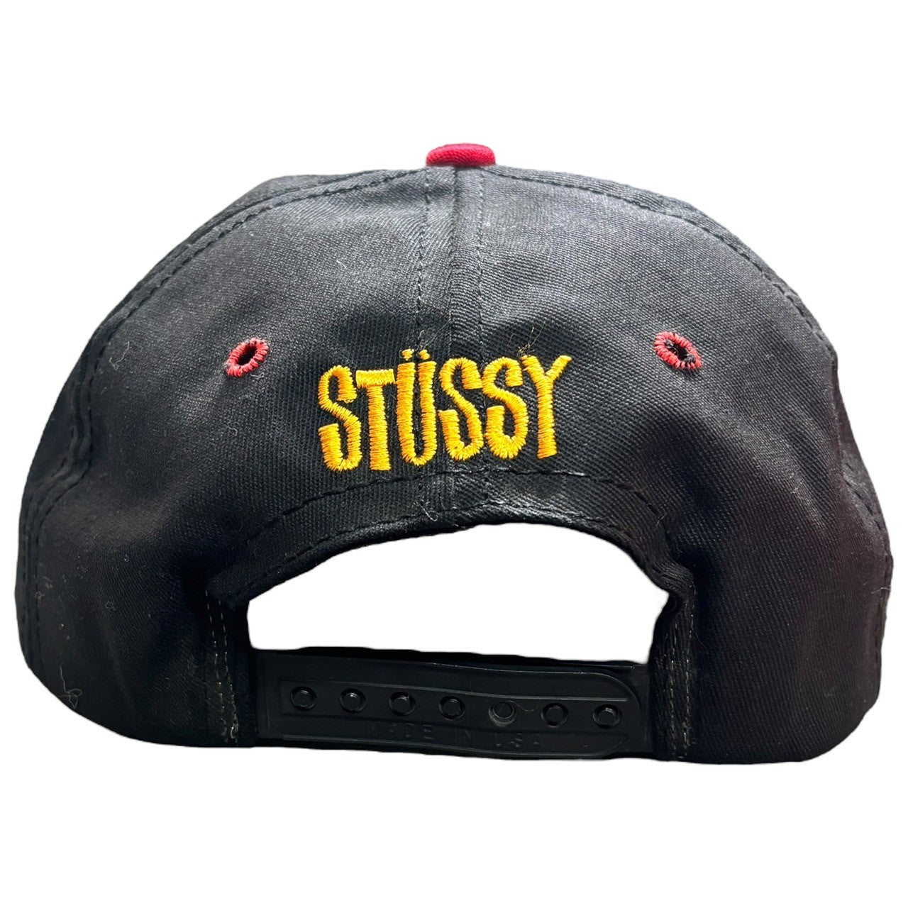 STUSSY(ステューシー) 80's Crown S Logo Embroidery Snapback Cap クラウン S ロゴ 刺繍 スナップバック キャップ ブラック 80年代 ヴィンテージ USA製
