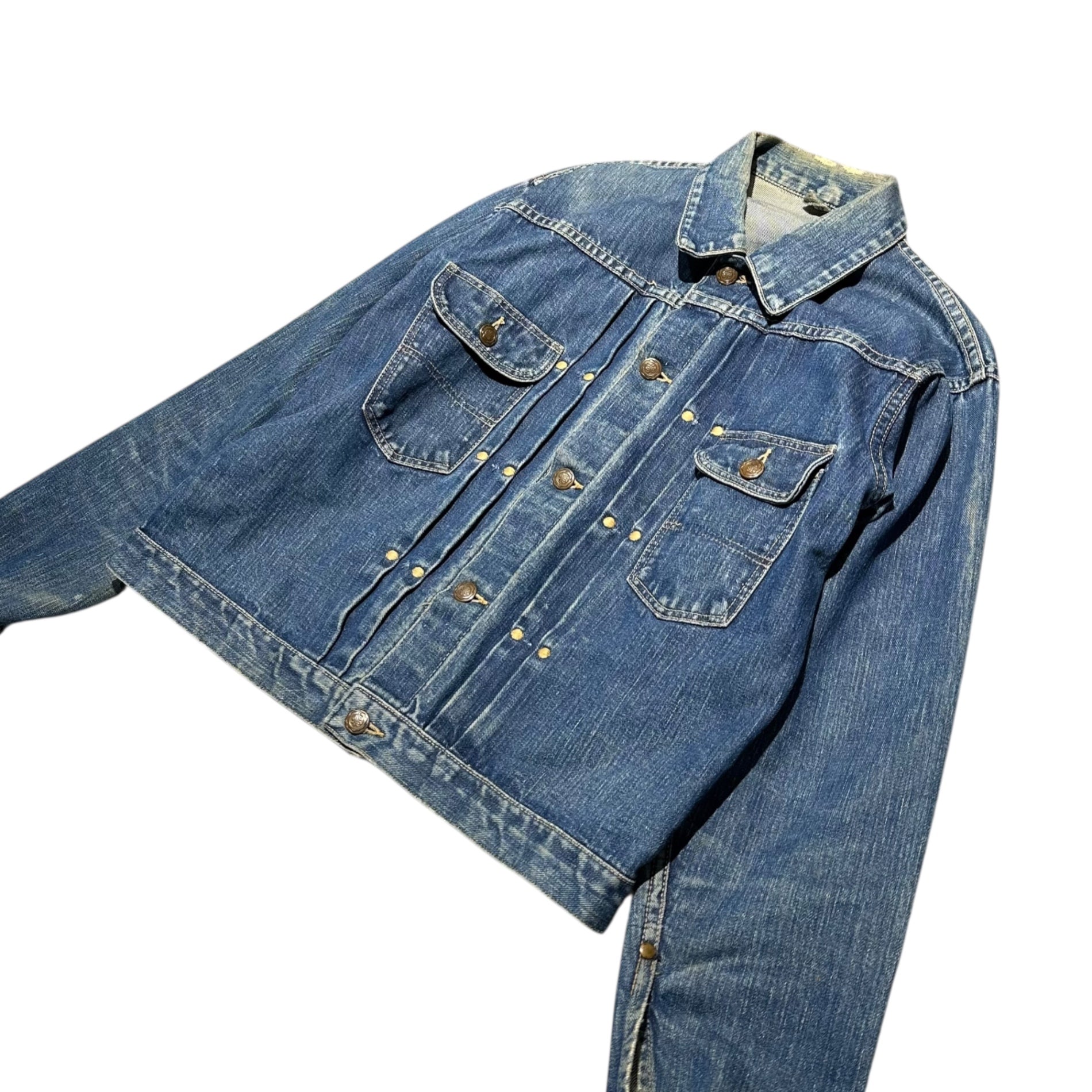 VINTAGE(ヴィンテージ) 50's CORRAL TYPE 2 TRACKER DENIM JACKET トラッカー デニム ジャケット 表記無(ML程度) インディゴ 推定50年代 セカンド 2nd