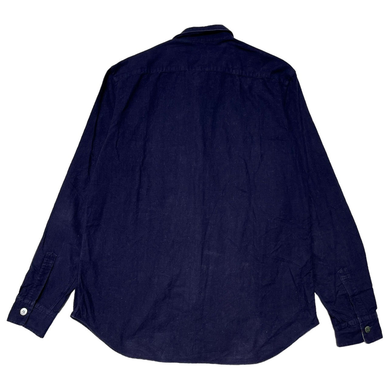 COMME des GARCONS HOMME(コムデギャルソンオム) 03AW Lining pattern moleskin type shirt 裏地柄 モールスキンタイプ シャツ 田中オム 表記無し(FREE) ネイビー×ホワイト×レッド