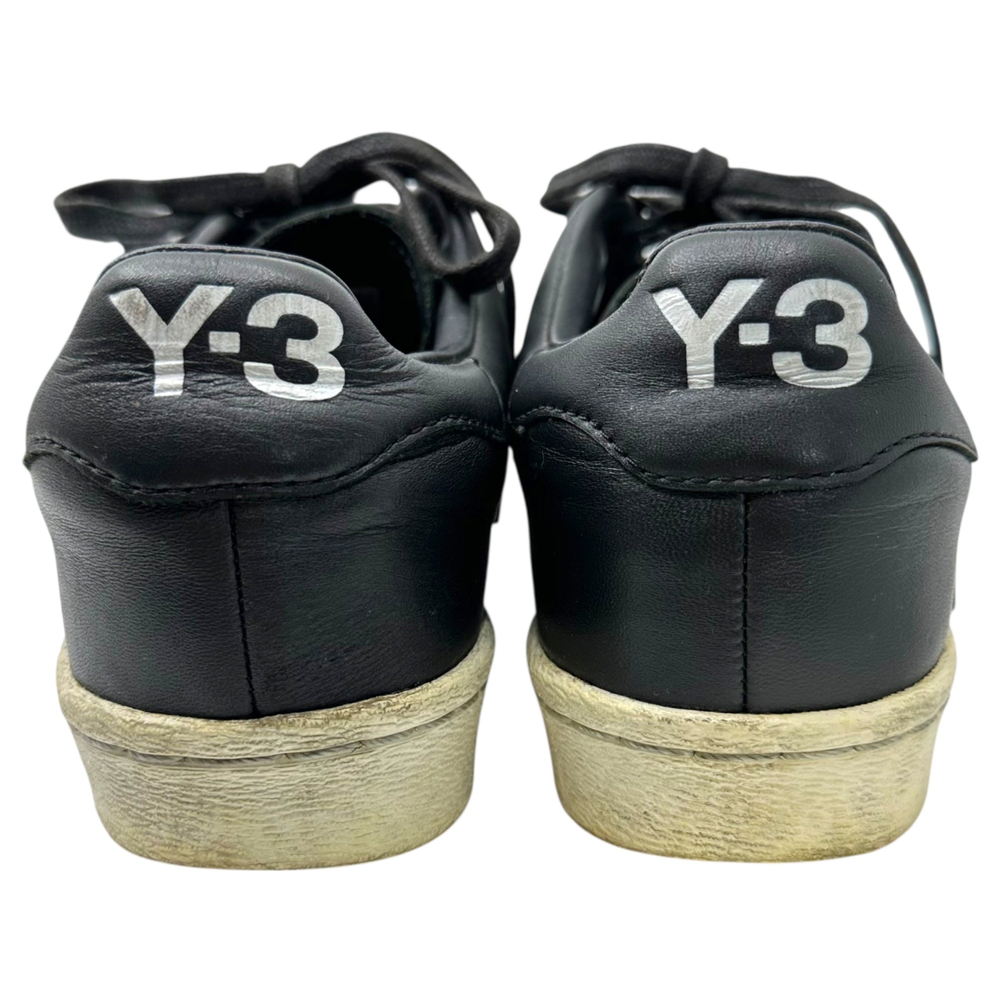 Y-3(ワイスリー) Signature Logo Low Cut Leather Sneakers シグネチャー ロゴ ローカット レザー スニーカー EF2264 24.0cm ブラック×ホワイト