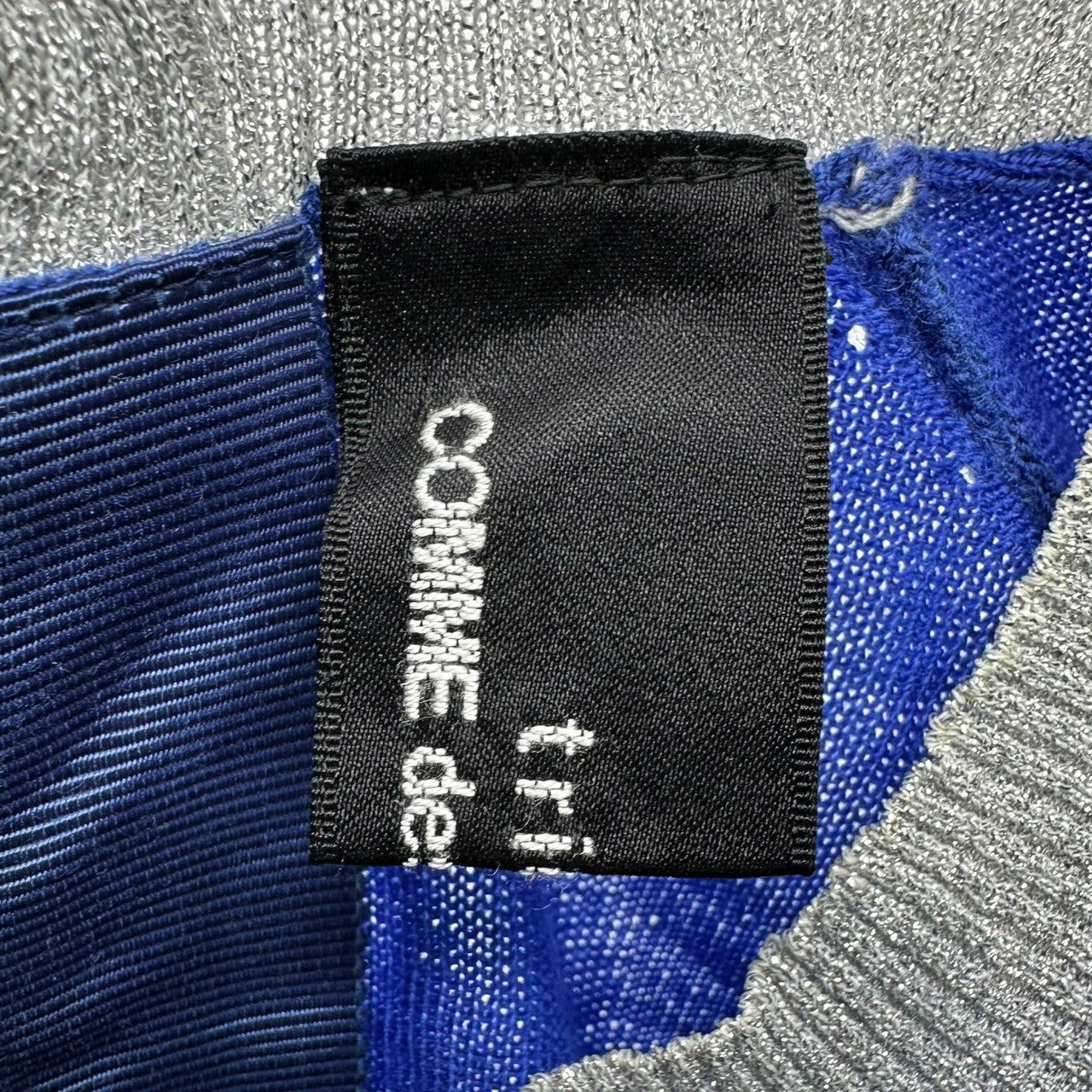 tricot COMME des GARCONS(トリココムデギャルソン) 11SS Hemline change sequin rib knit cardigan 裾 切替 ラメ リブ ニット カーディガン TG-N0103 FREE ブルー×アイボリー×シルバー AD2010