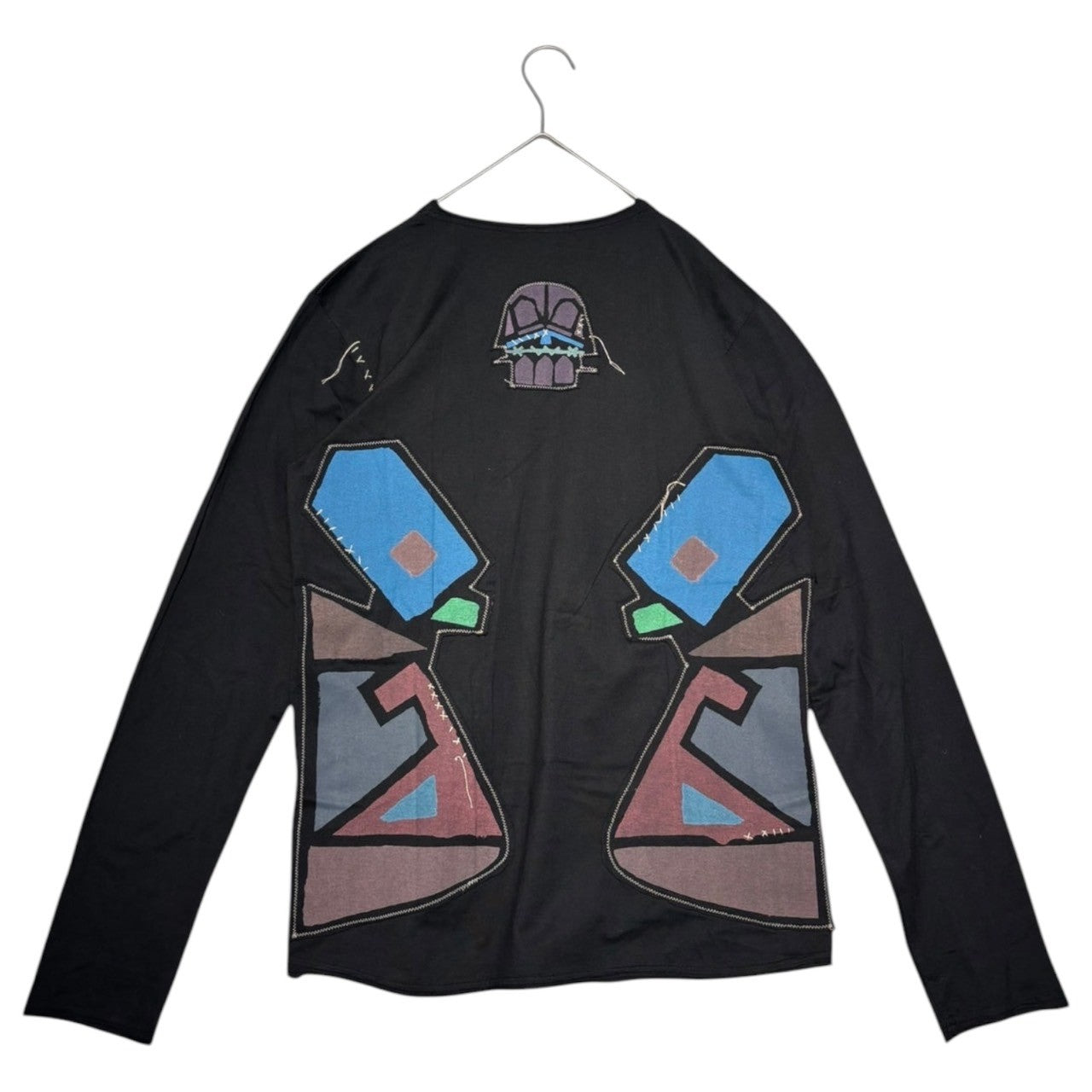 MARITHE FRANCOIS GIRBAUD(マリテフランソワジルボー) 00's Graphic Patch L/S Tee グラフィック パッチ 長袖 Tシャツ M5-6344 L ブラック Y2K