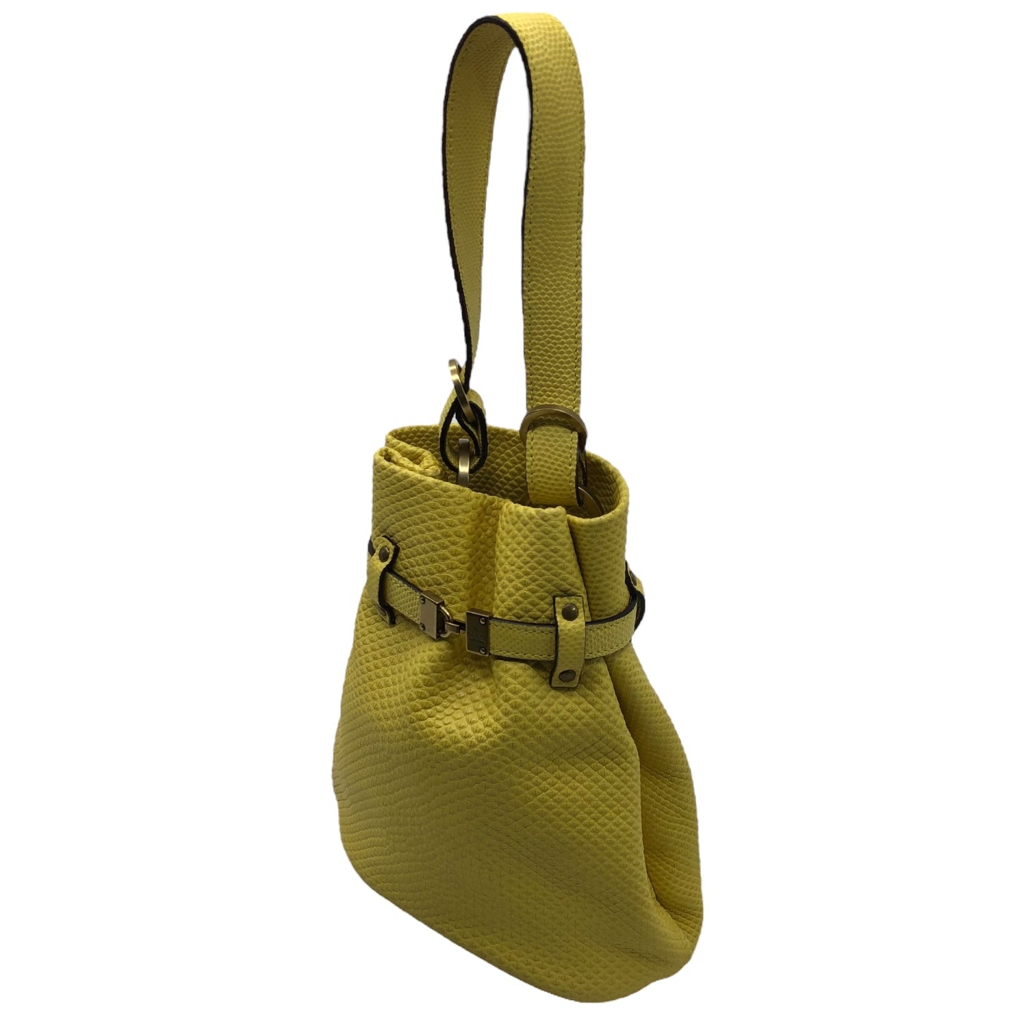 GUCCI(グッチ) exotic leather mini handbag エキゾチック レザー ミニ ハンド バッグ 109076 206027 イエロー