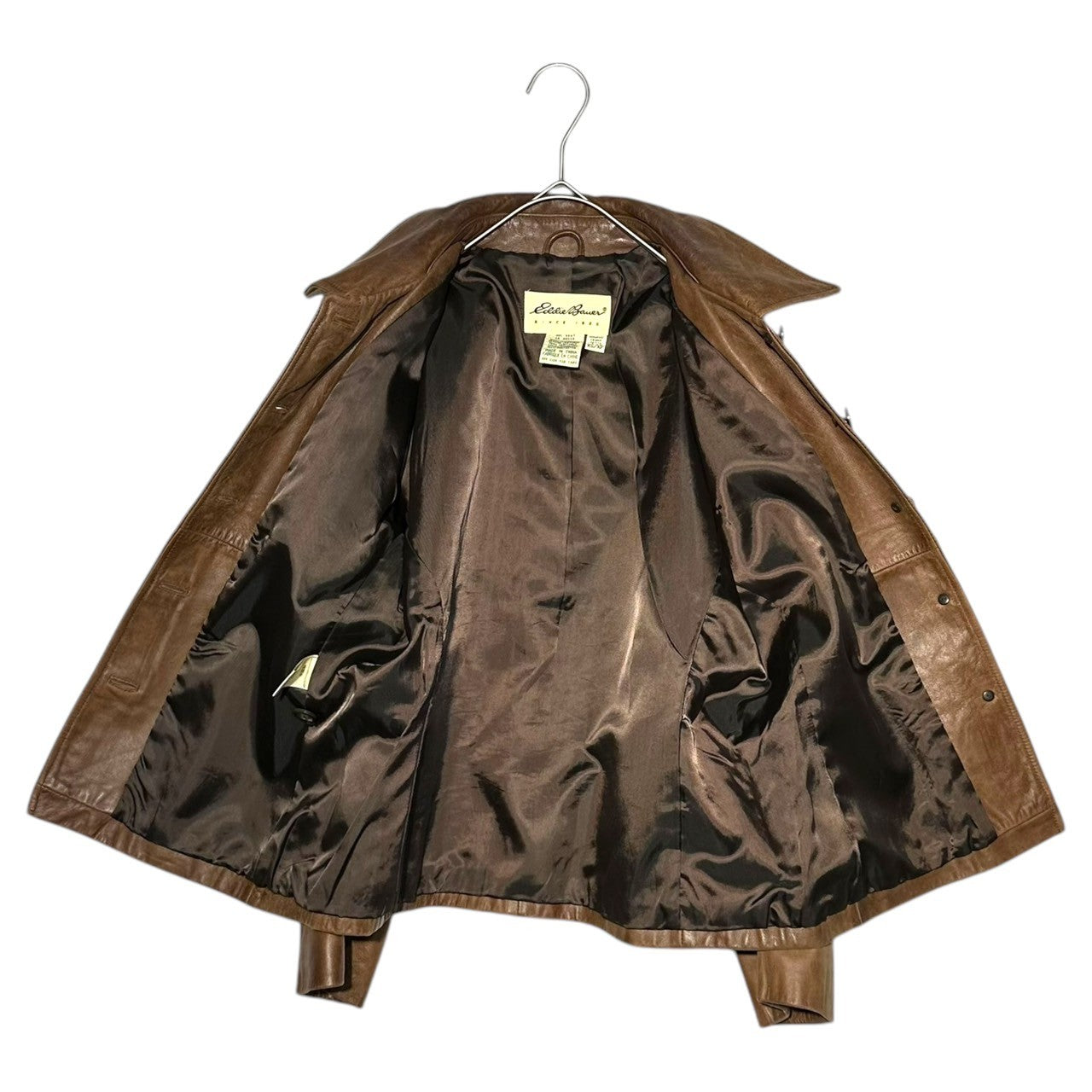 Eddie Bauer(エディーバウアー) 90’s~ Cowhide Leather Jacket カウハイド レザー ジャケット XS ブラウン 90年代~ ヴィンテージ 白タグ