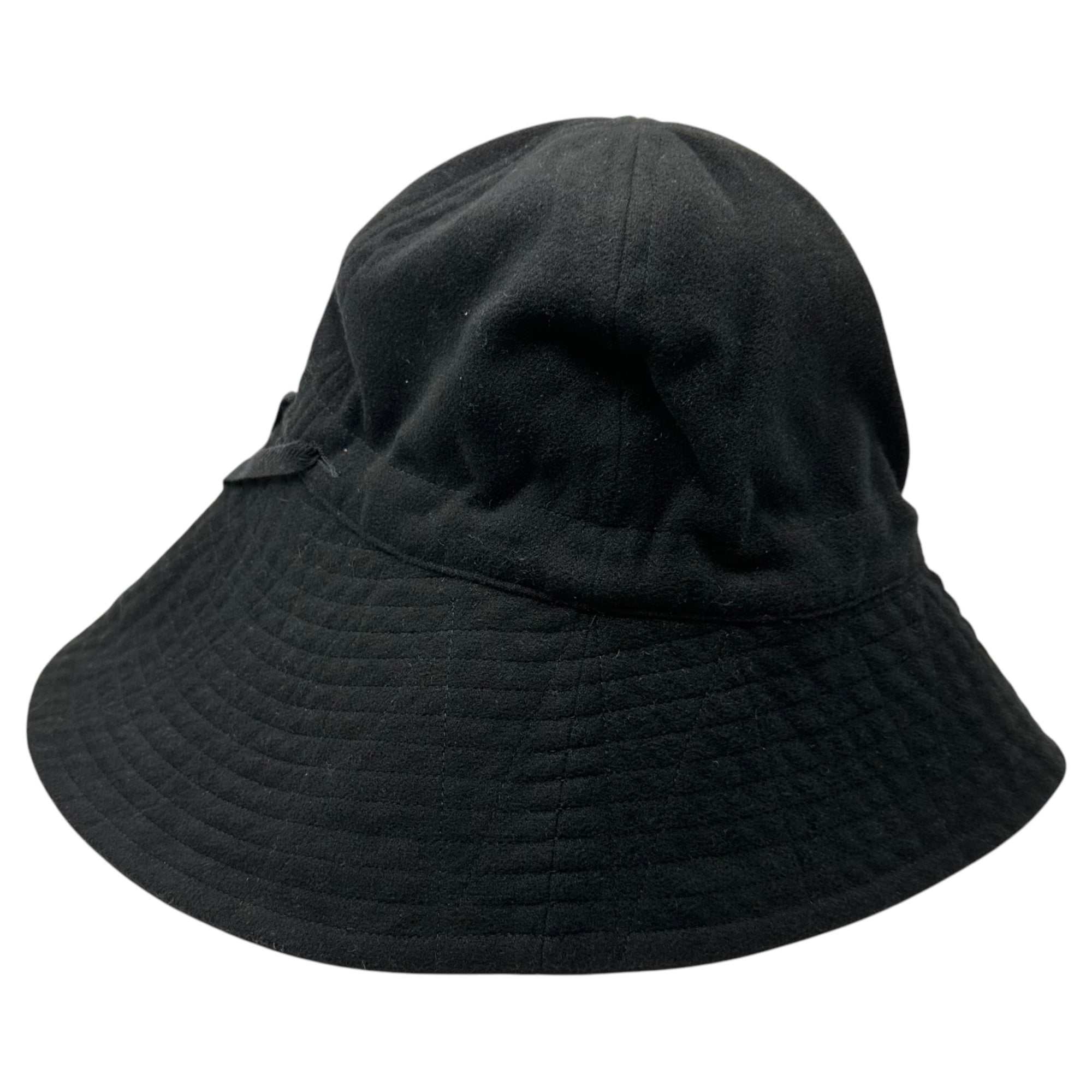 Engineered Garments(エンジニアードガーメンツ) Keeper Hat Polyester Fake Melton キーパー ハット ポリエステル フェイクメルトン LN345A M ブラック 帽子 サファリ