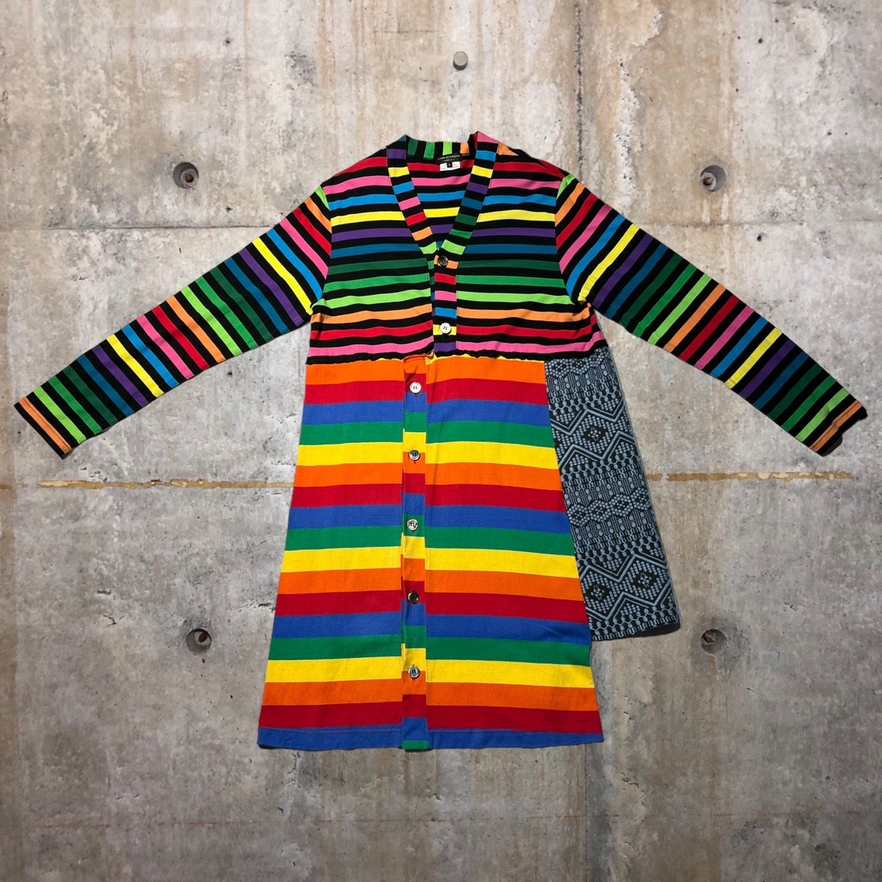 COMME des GARCONS HOMME PLUS(コムデギャルソンオムプリュス) 20AW切替ボーダーカーディガン PF-T006 S ミックス AD2020 Color Resistance期