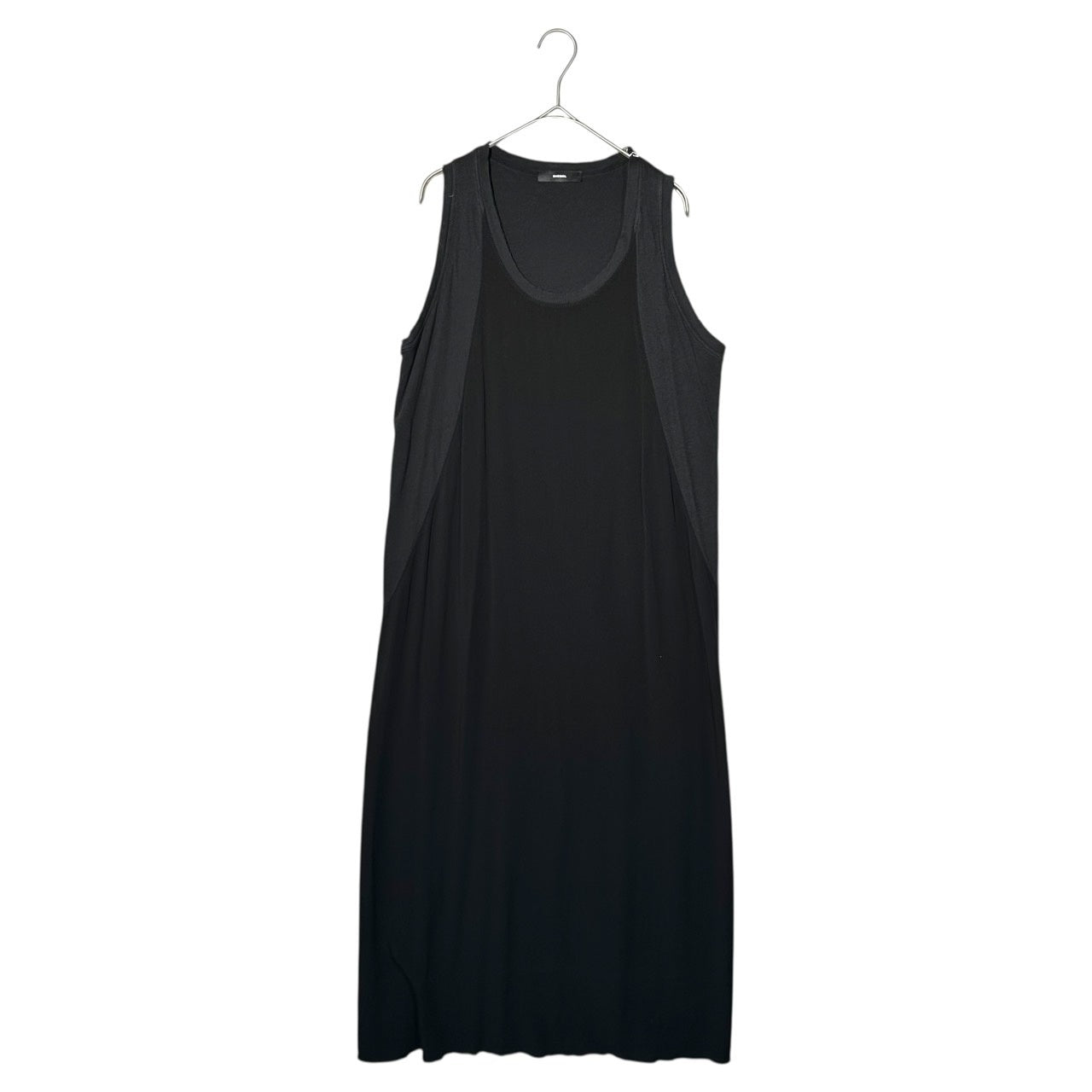 DIESEL(ディーゼル) Sleeveless dress with hook embellishment design フック 装飾 デザイン ノースリーブ ワンピース A62226170 M ブラック