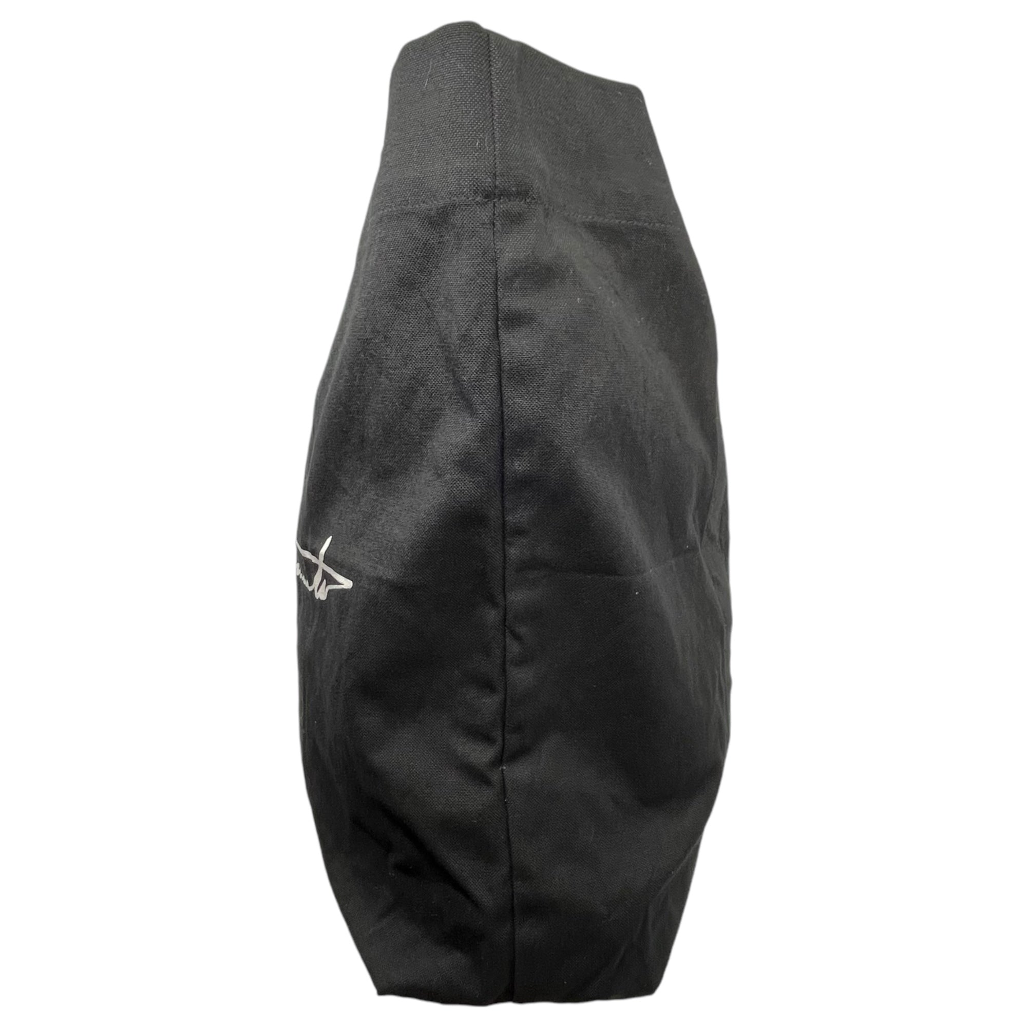 YOHJI YAMAMOTO(ヨウジヤマモト) Campus cotton tote bag キャンバス コットン ロゴ トート バッグ ブラック