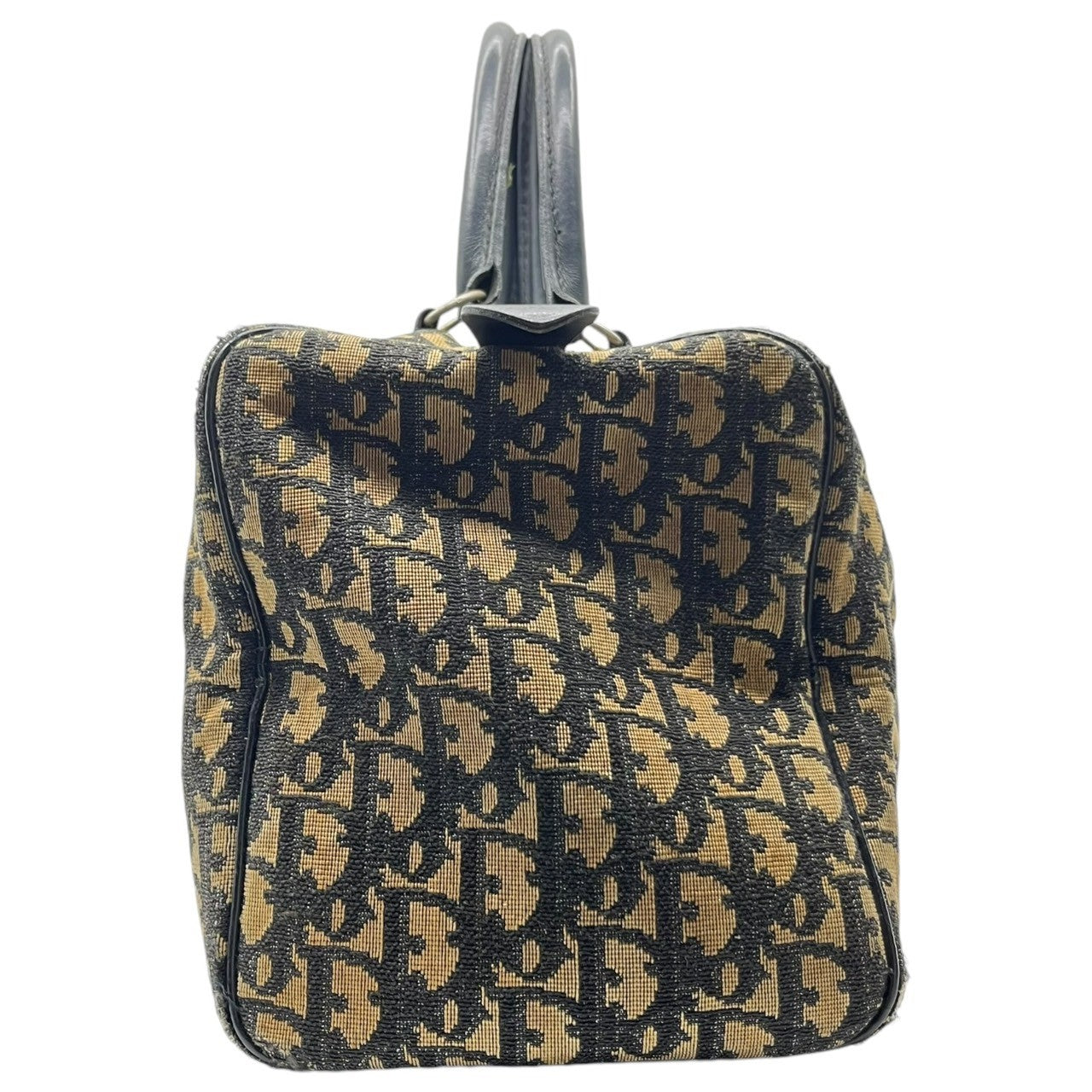 Christian Dior(クリスチャンディオール) Vintage trotter mini boston bag ヴィンテージ トロッター柄 ミニ ボストン バッグ ネイビー×アイボリー ハンドバッグ モノグラム