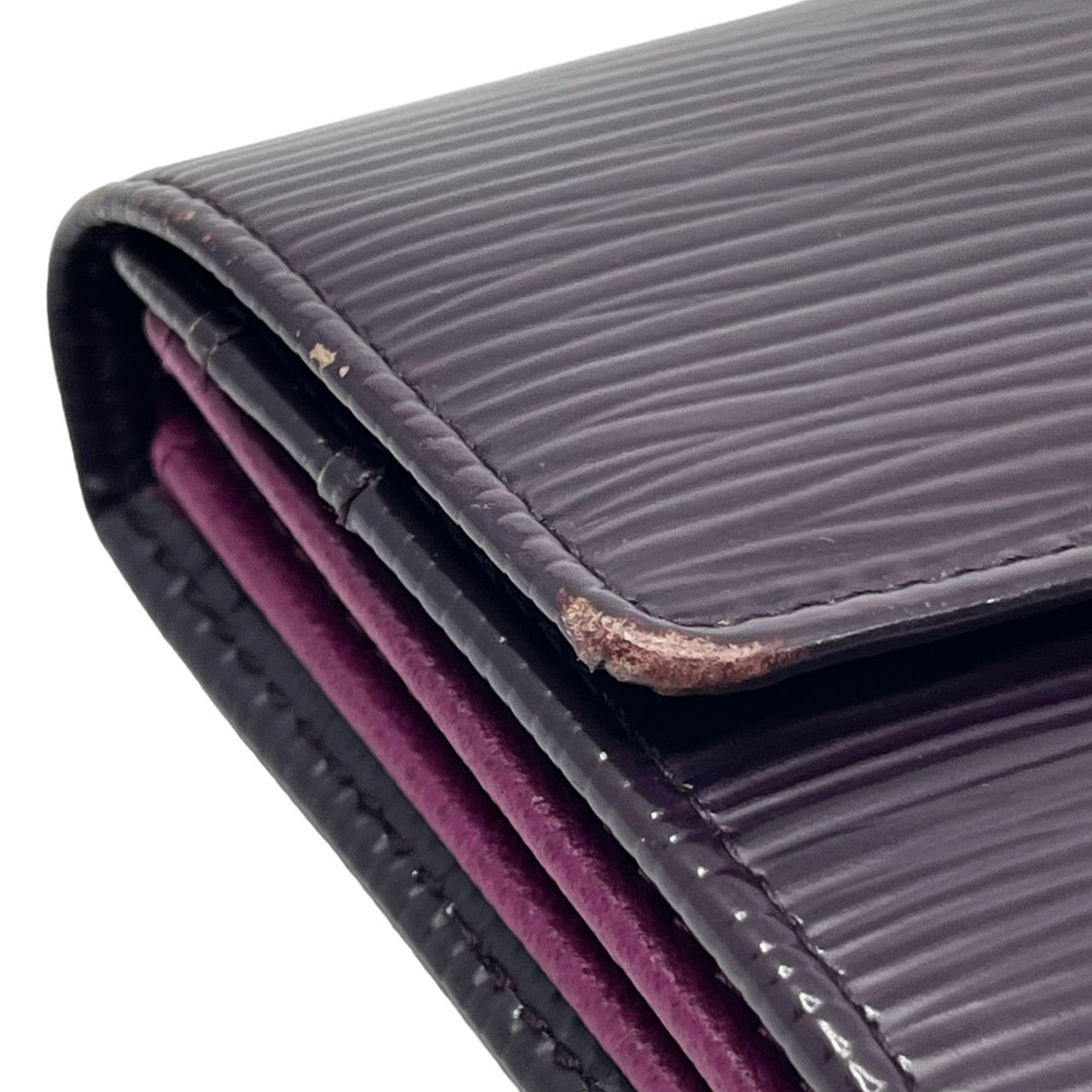 LOUIS VUITTON(ルイヴィトン) ポルトオフォイユサラ/長財布/エピ M6374L カシス(パープル) 製造番号:CA0029/イニシャル入り