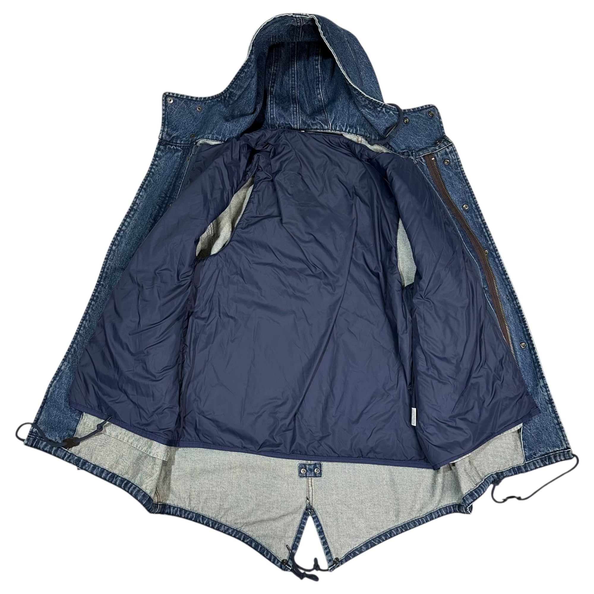 HOUSTON(ヒューストン) Liner-lined Denim Hooded Coat ライナー付き デニム フーデッド コート 50938 M インディゴ