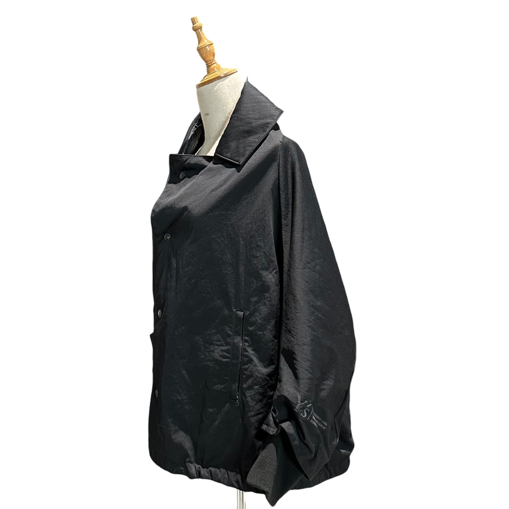 Y's(ワイズ) NYLON CHINO CLOTH MIDDLE COAT ナイロン チノ クロス ミドル コート YK-C22-603 2(M程度) ブラック 男性着用可能 ジャケット