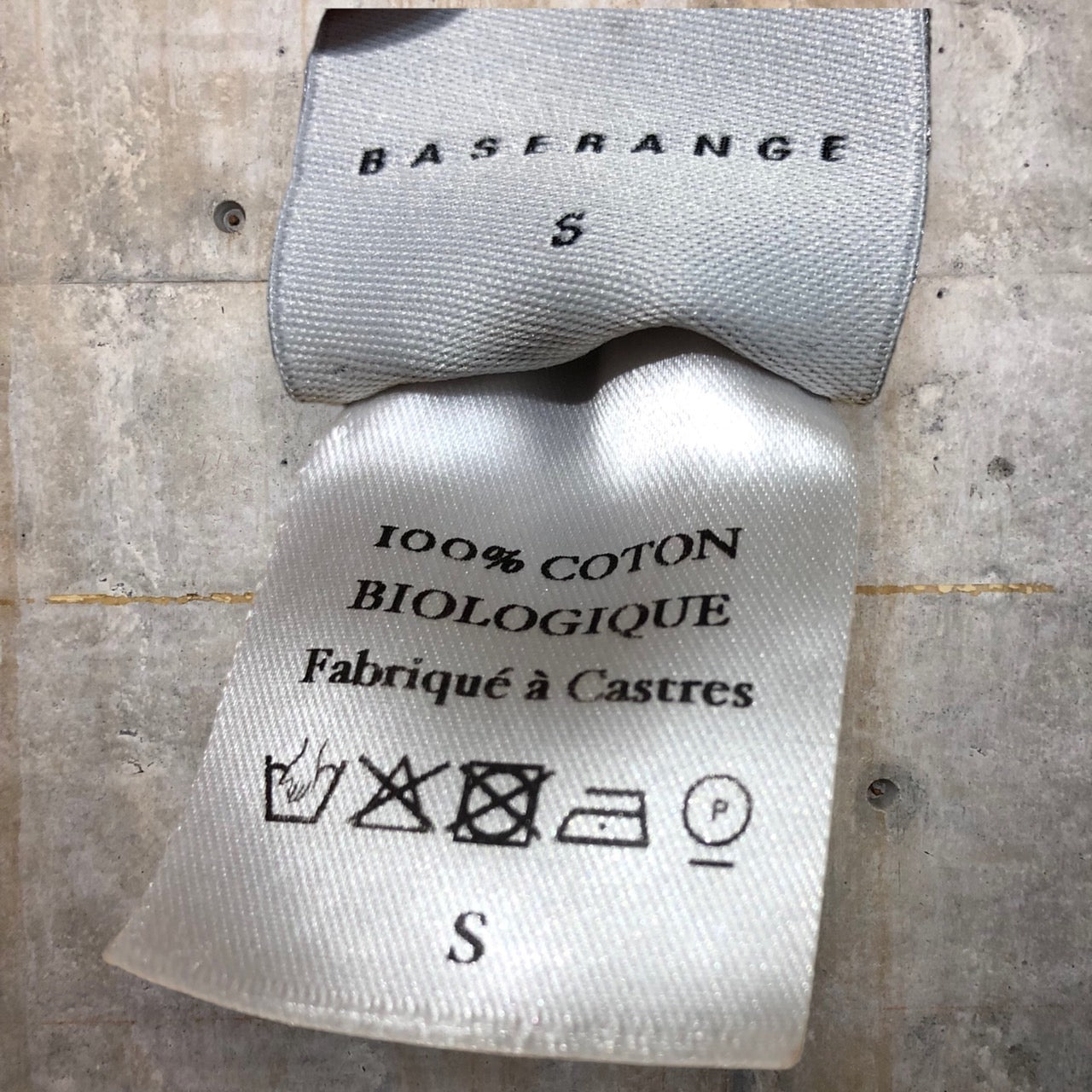 BASERANGE(ベースレンジ) リブコットンプリーツパンツ S ベージュ