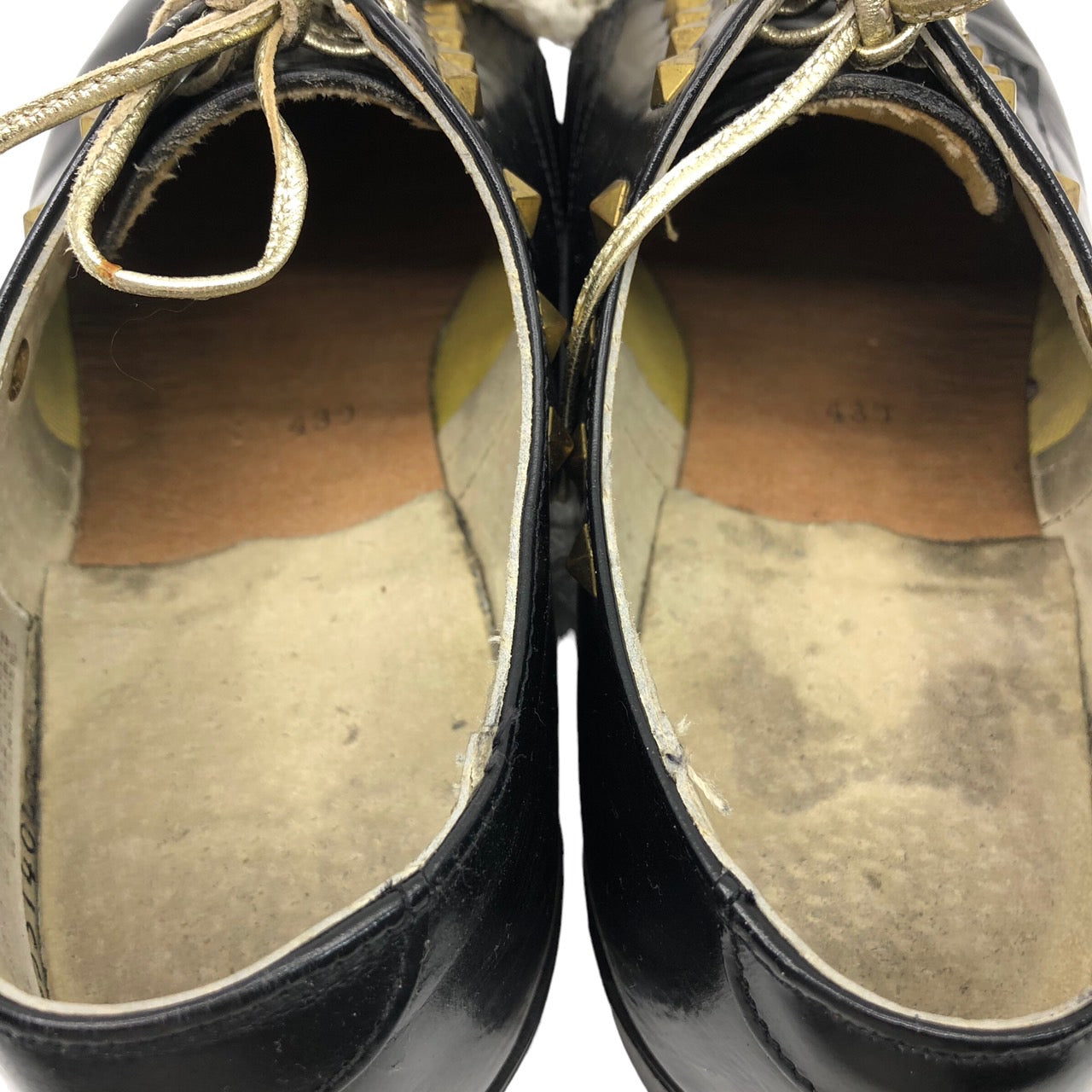VINTAGE REMAKE(ヴィンテージリメイク) 95's WOLVERINE REMAKE SHOES SP0100-95-D-1090 24.5 ブラック スタッズ装飾・レース装飾カスタム