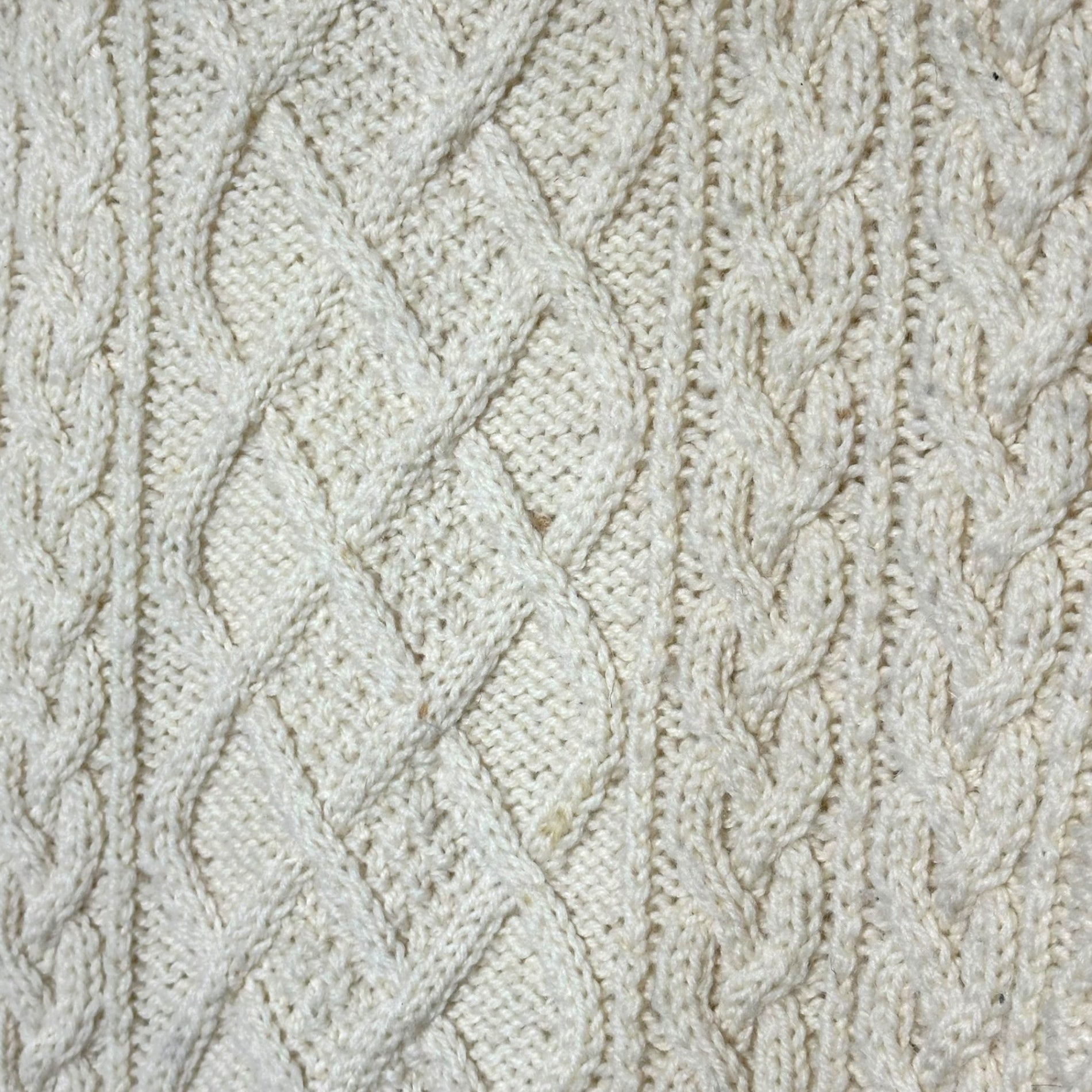 Blarney Woollen Mills(ブラ-ニー ウーレン ミルズ) Vintage Fisherman Knit ヴィンテージ フィッシャーマン ニット XXL程度 アイボリー