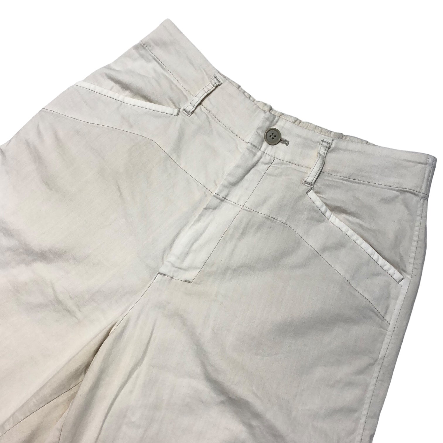 plantation(プランテーション) 18SS cotton wide pants コットン ワイド パンツ PL81FF311 S ホワイト