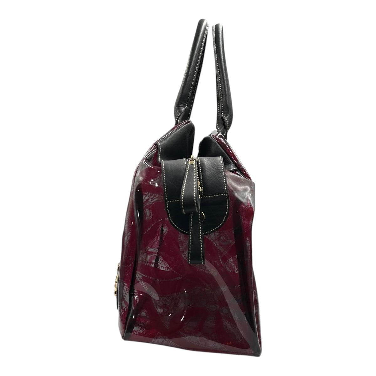 Vivienne Westwood(ヴィヴィアンウエストウッド) Yasmine Bag - Clear Graphics ヤスミン ハンド バッグ クリア グラフィック レッド×ブラック オーブ ロゴ
