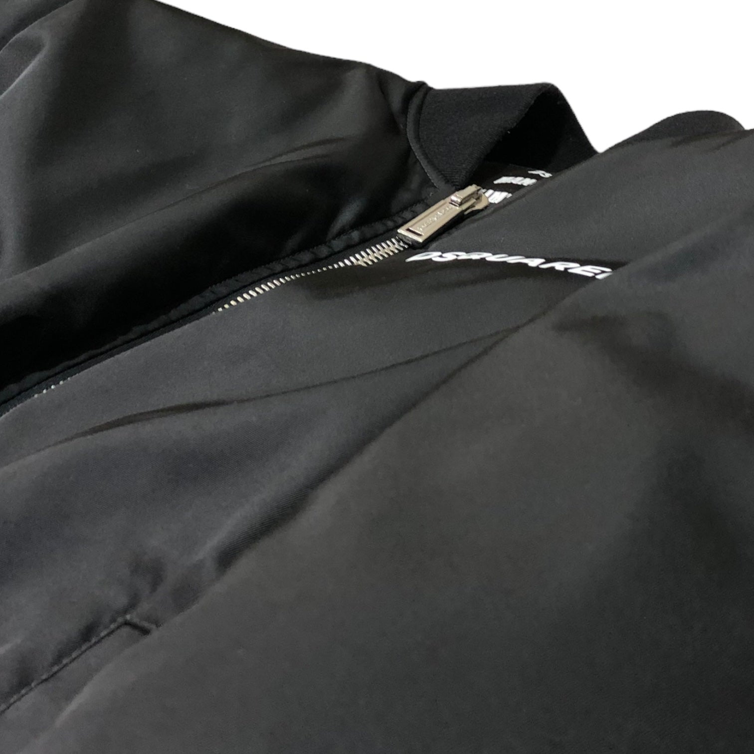 DSQUARED2(ディースクエアード) 23SS Manchester City Bomber jacket マンチェスター シティ ボンバー ジャケット 参考定価28万6000円 S71AN0503 S78411 44(S程度) ブラック MA-1 ブルゾン ダウン