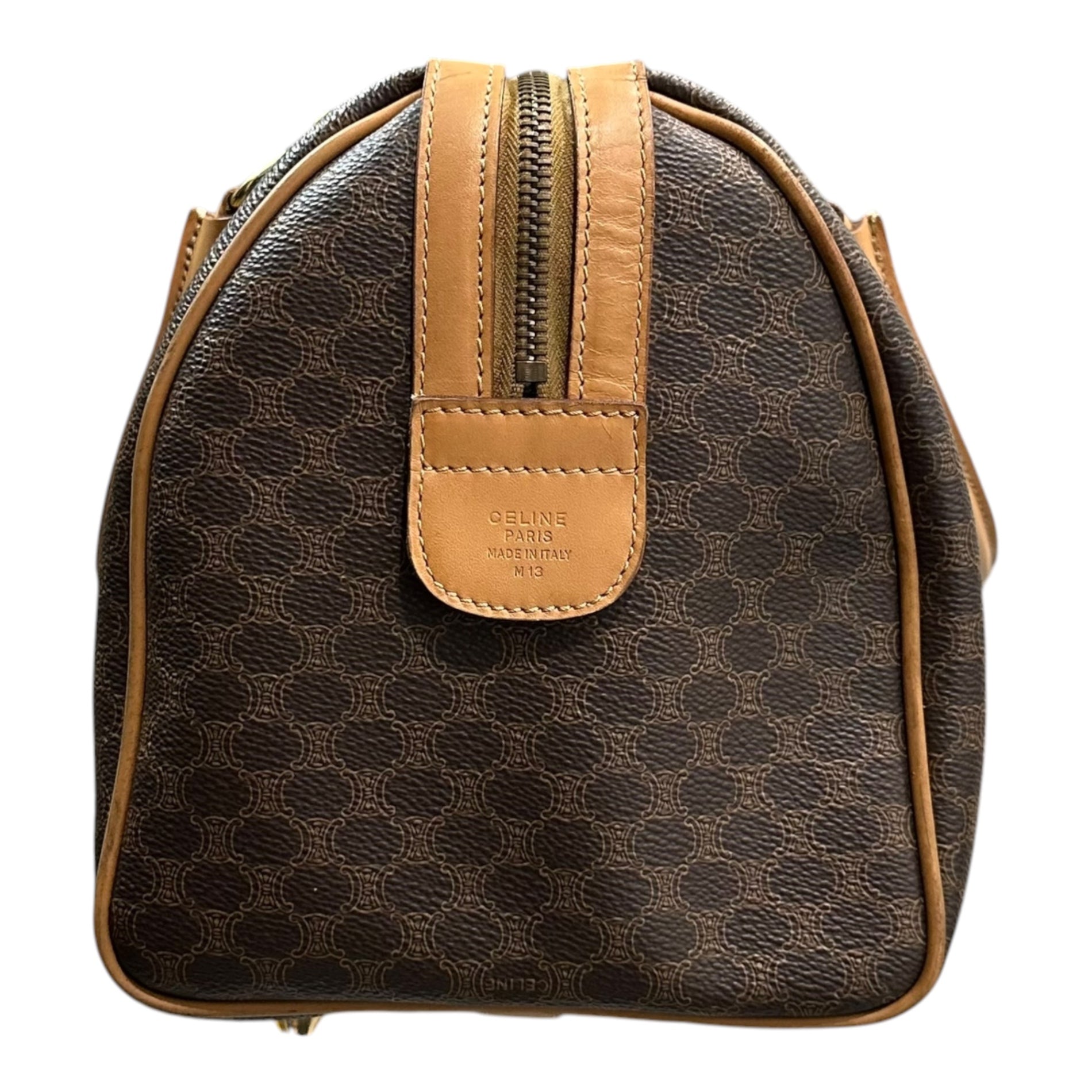 CELINE(セリーヌ) Macadam Pattern Mini Boston Bag マカダム柄 ミニ ボストン バッグ M13 ベージュ ヴィンテージ OLD