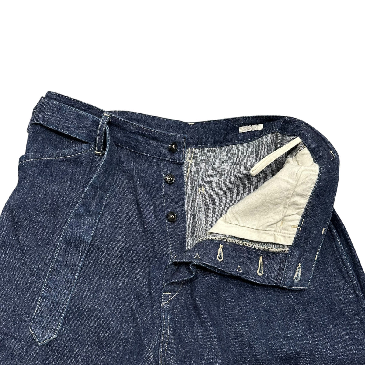 COMOLI(コモリ) 2020AW Denim Belted Pants デニム ベルテッド パンツ S03-03012 1 インディゴ