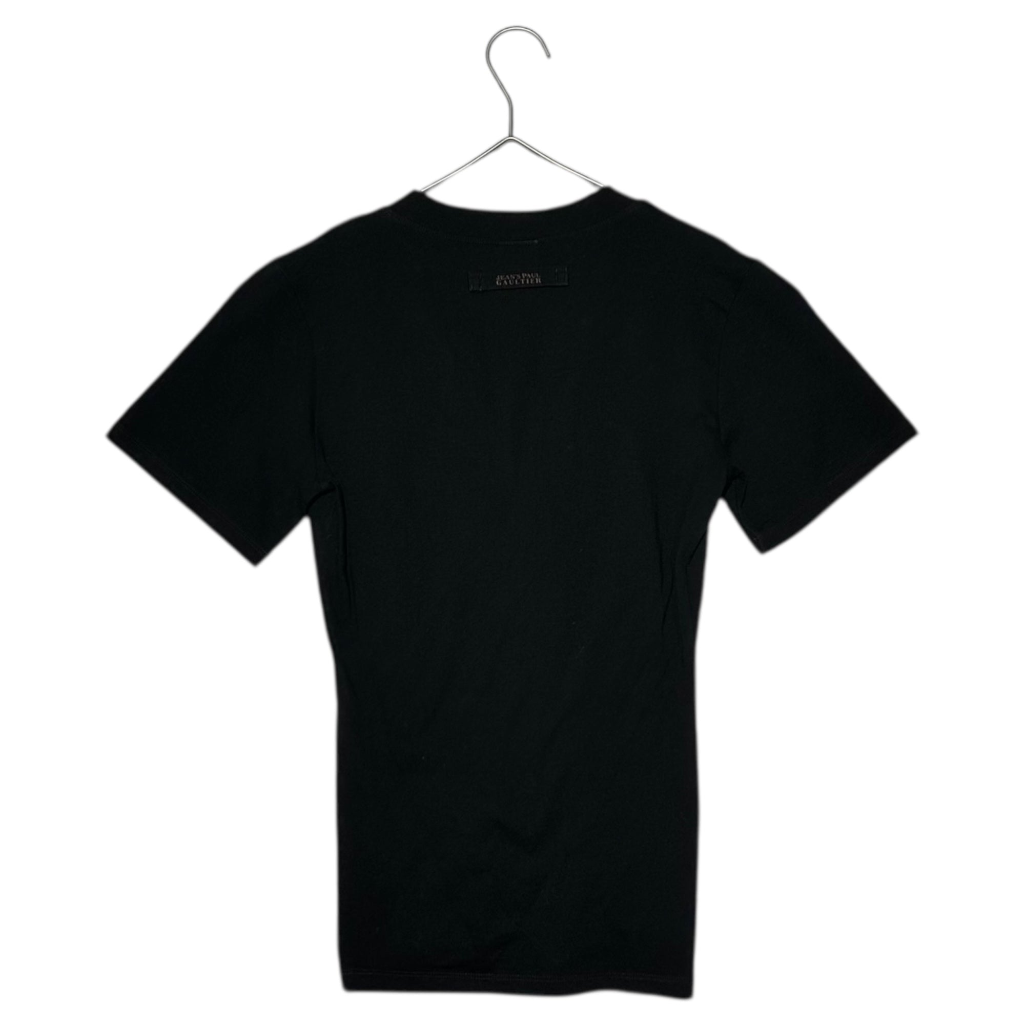 Jean Paul GAULTIER(ジャンポールゴルチエ) 00's Front frill S/S cut and sew フロントフリル 半袖 カットソー 40(L) ブラック