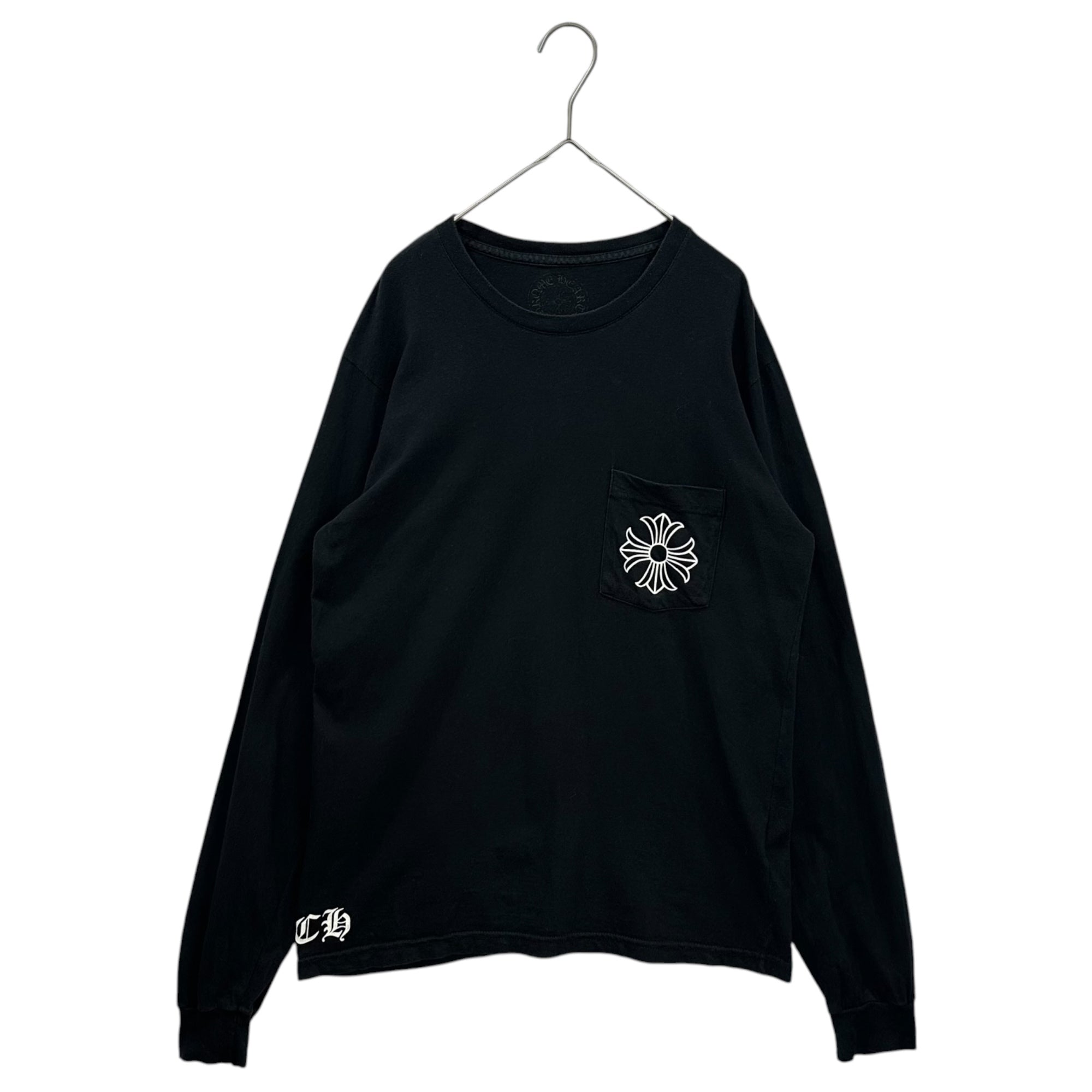 CHROME HEARTS(クロムハーツ) CH Plus Circle Logo L/S Tee CHプラス サークルロゴ ロングスリーブ Tシャツ 2212-304-0158 M ブラック×ホワイト 長袖 クロムハーツジャパンタグ