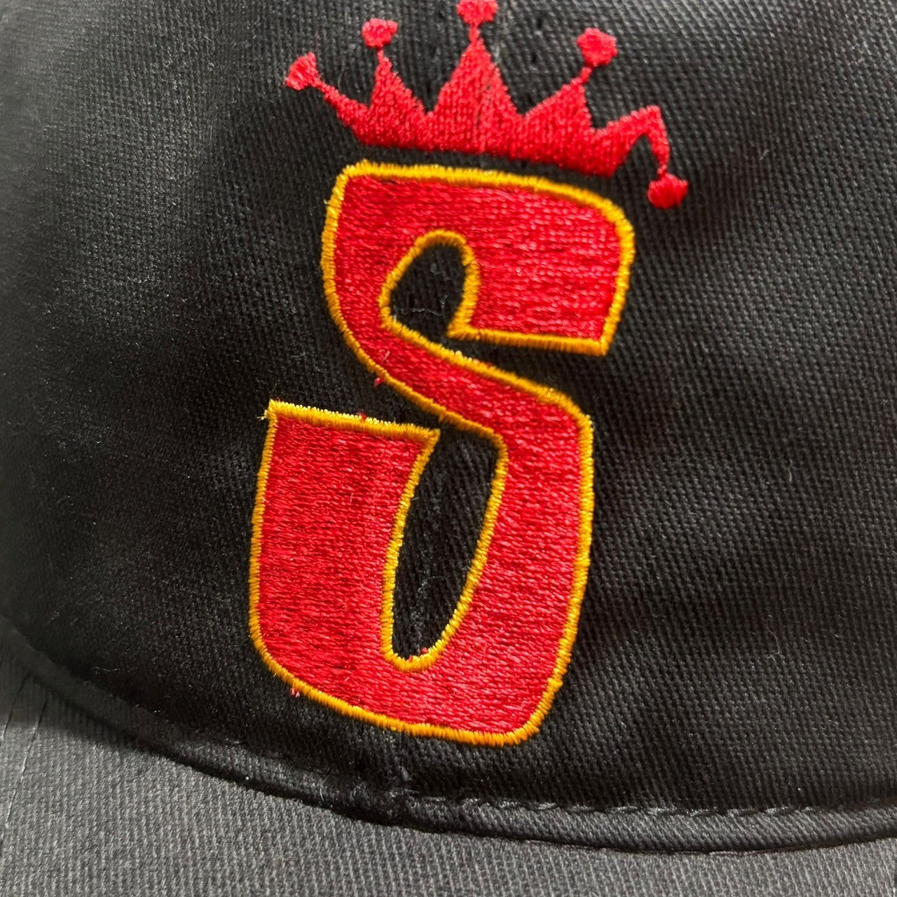 STUSSY(ステューシー) 80's Crown S Logo Embroidery Snapback Cap クラウン S ロゴ 刺繍 スナップバック キャップ ブラック 80年代 ヴィンテージ USA製