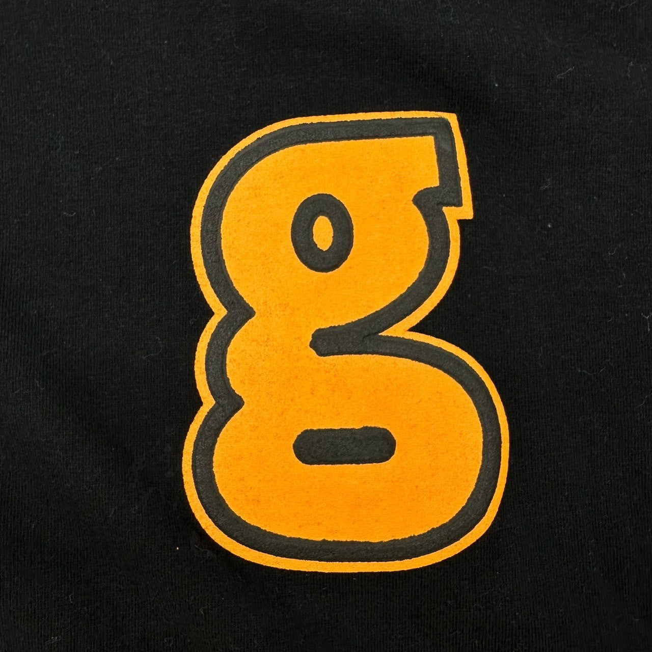 GOODENOUGH(グッドイナフ) 90~00'S Front g logo crew neck T-shirt 90~00年代 フロント 「g」ロゴ クルーネック Tシャツ L ブラック×オレンジ