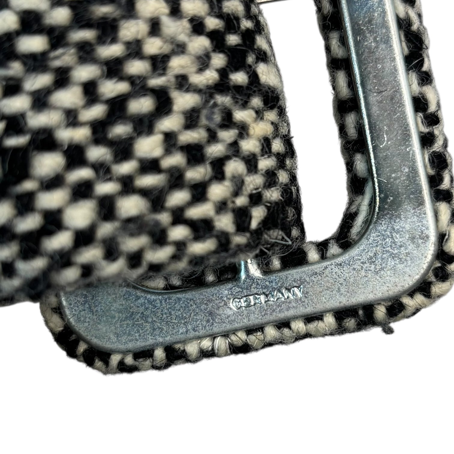 COMME des GARCONS JUNYA WATANABE(コムデギャルソンジュンヤワタナベ) Tweed Quilted Single-Handle Handbag ツイード 中綿 ワンハンドル ハンド バッグ JK042040 ホワイト×ブラック