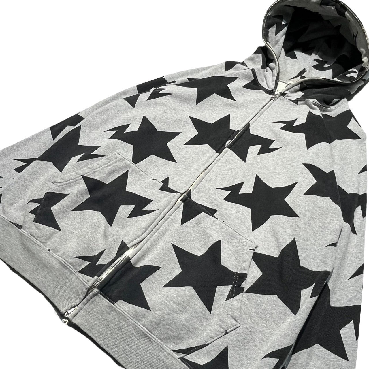 A BATHING APE(アベイシングエイプ) 00's BAPE STA ZIP UP PARKA ジップ アップ パーカー L グレー×ブラック