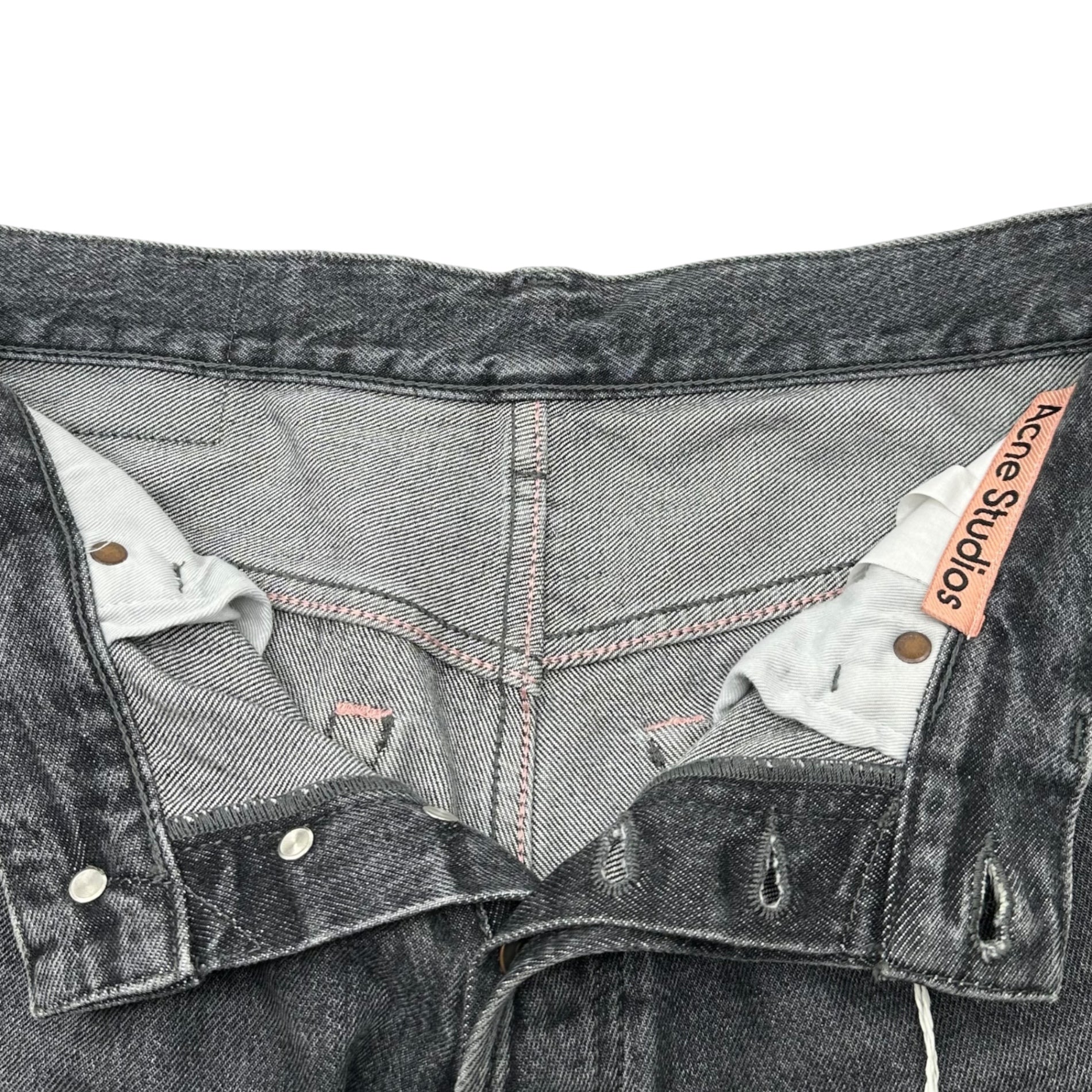 Acne Studios(アクネストゥディオズ) 1989 Ash Black バギー ヴィンテージブラック デニム パンツ B00322 28/30 ブラック ワイド