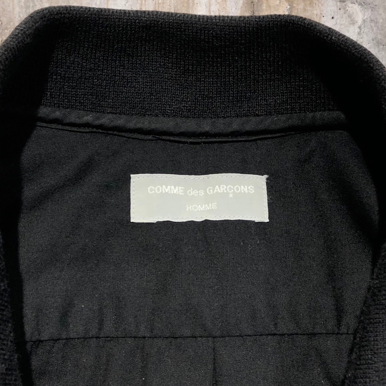 COMME des GARCONS HOMME(コムデギャルソンオム) 80'sリブオープンカラーシャツ HB-110170 表記なし(L程度) ブラック AD1988 田中オム