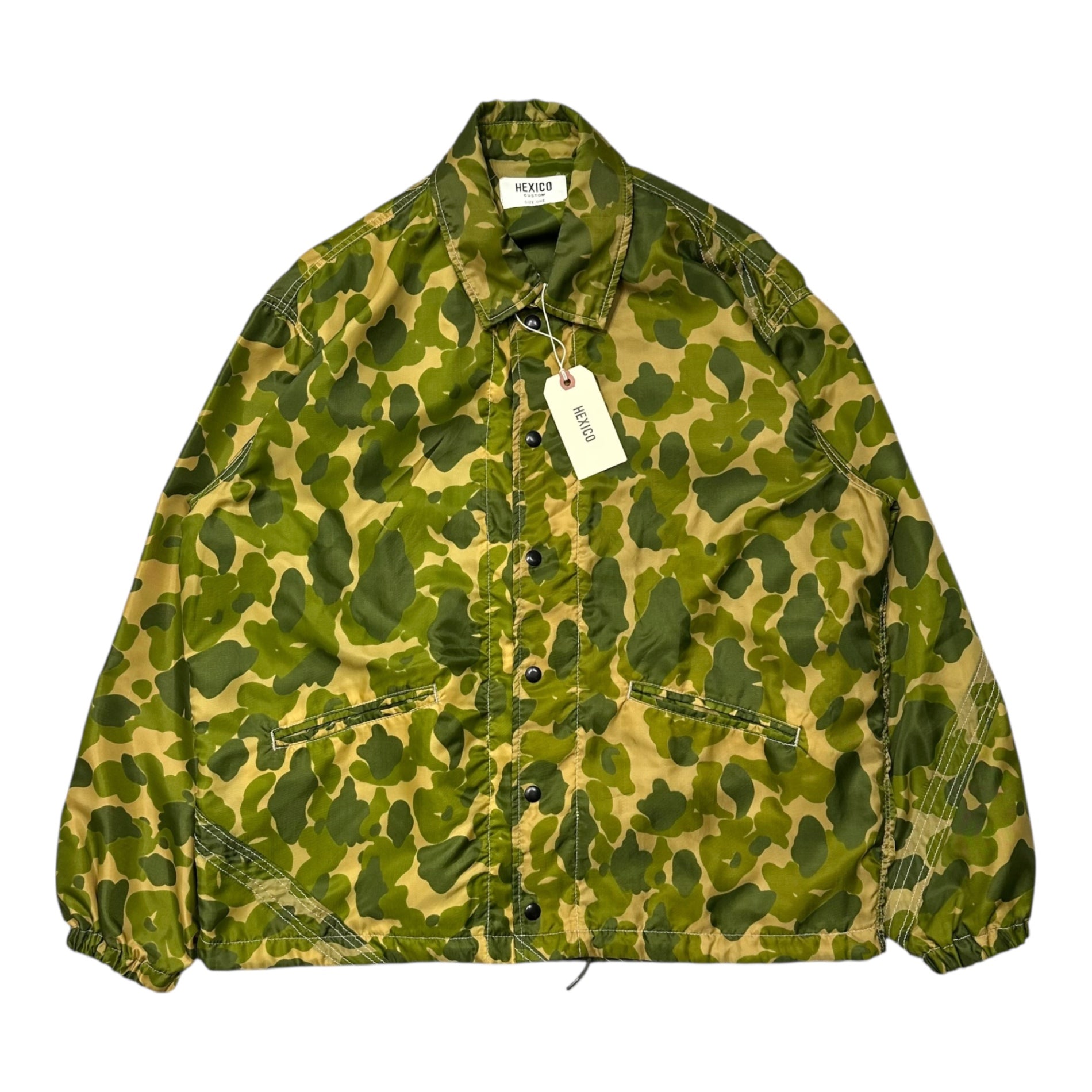 HEXICO(ヘキシコ) FORT Exclusive Coach Jacket EX. ”1950s US Military Duck Hunter Camo Parachute” フォート限定 コーチジャケット 1950年代 アメリカ軍 ダック ハンター カモフラージュ パラシュート STYLE:7003 ONE SIZE ベージュ×カーキ 完売品
