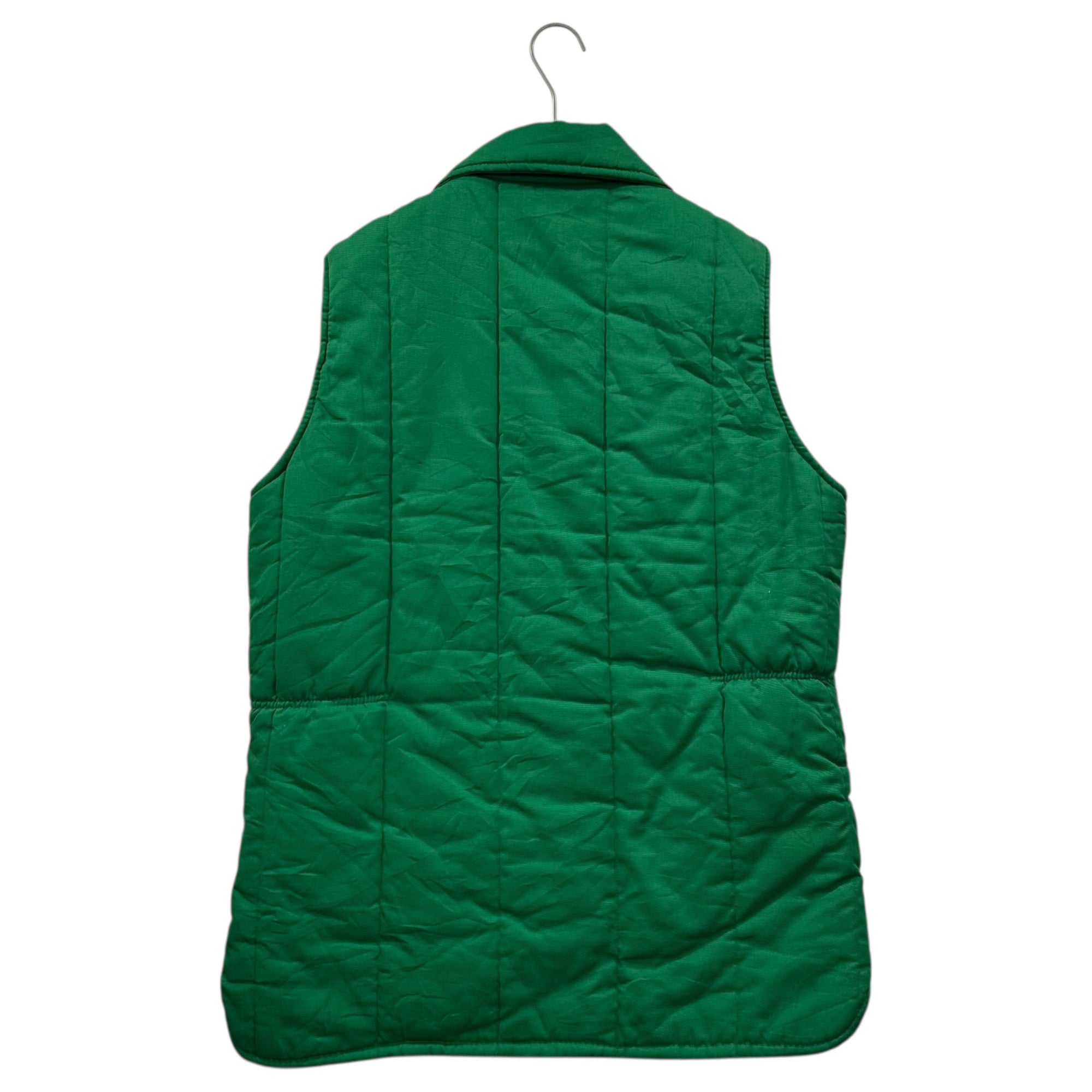 AVON SPORTSWEAR(アヴォン スポーツウェア) 80's Zip-Up Quilted Vest 80年代 ジップアップ 中綿 ベスト M グリーン