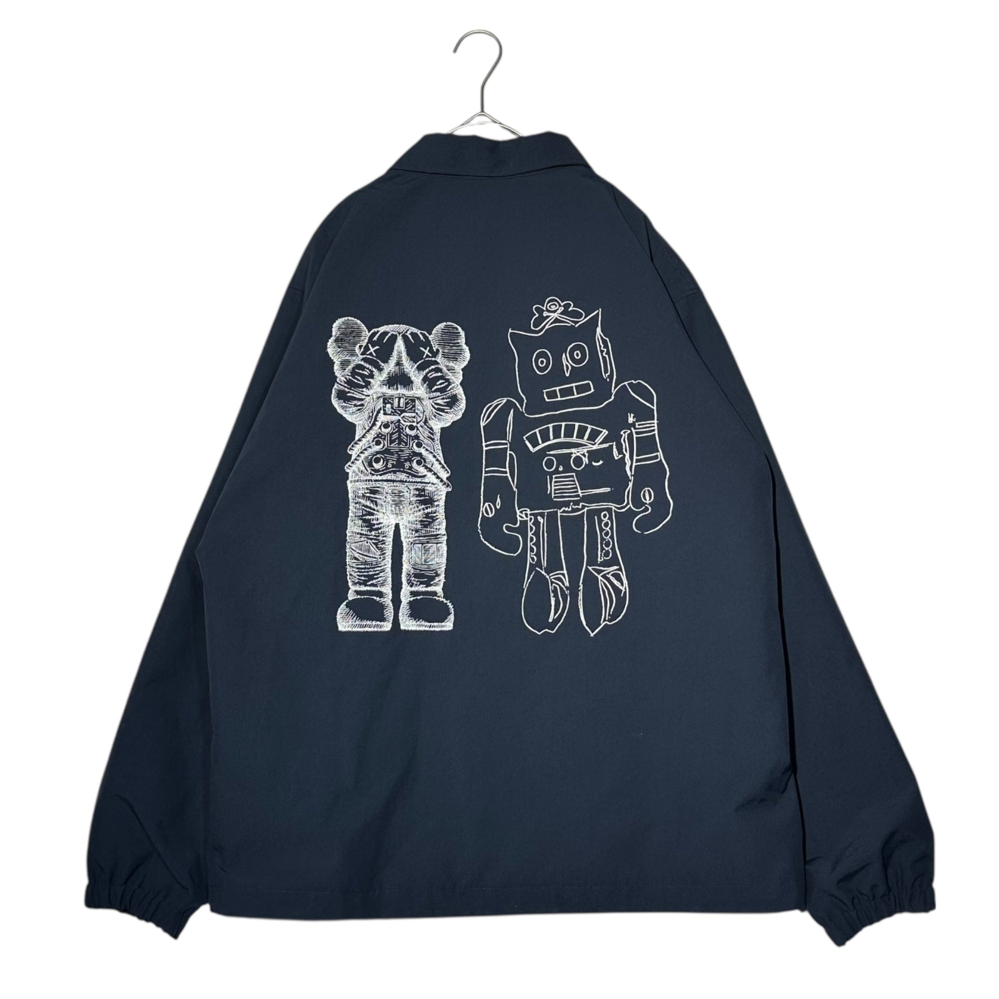 UNIQLO×KAWS×Warhol(ユニクロ×カウズ×アンディーウォーホル) Collaboration Water-Repellent Coach Jacket コラボ はっ水コーチジャケット L ブラック
