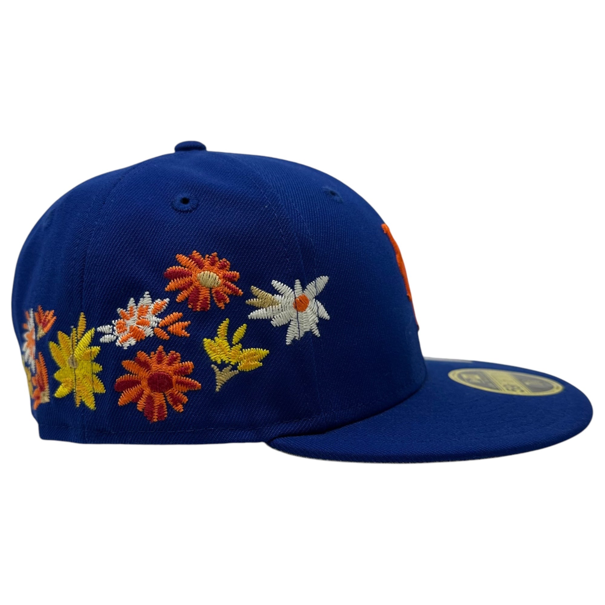 KITH×New Era(キス×ニューエラ) 23SS Mets Floral 59 Fifty Low Profile Hat メッツ コラボ ベースボール キャップ 7 3/8 ブルー 帽子