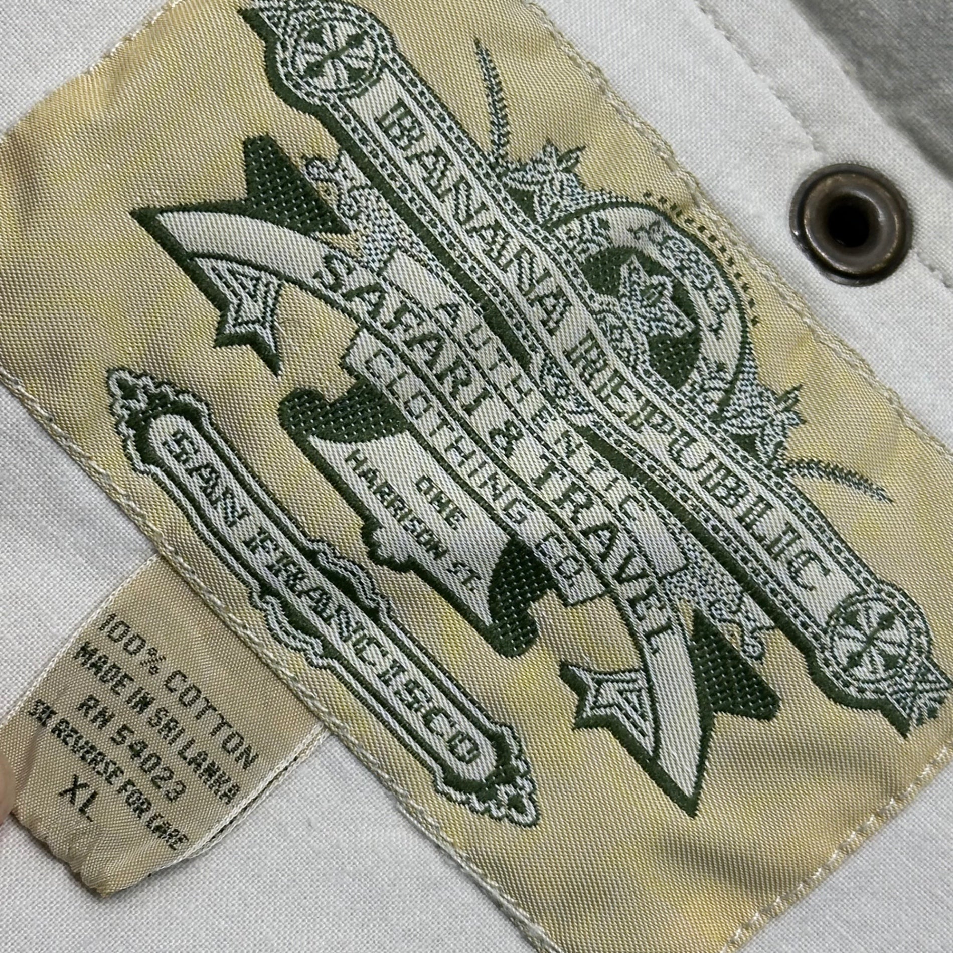 BANANA REPUBLIC(バナナリパブリック) 90’s ”SAFARI&TRAVEL” Safari Vest サファリ ベスト XL ベージュ 90年代 ヴィンテージ