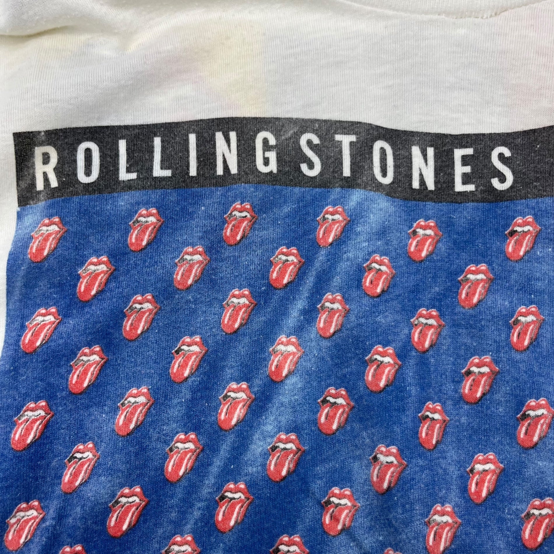 VINTAGE(ヴィンテージ) THE ROLLING STONES Steel Wheels North American Tour 1989 Tee ザローリングストーンズ ス ティール・ホイールズ北米ツアー Tシャツ 80年代 L ホワイト Spring Fordボディ シングルステッチ