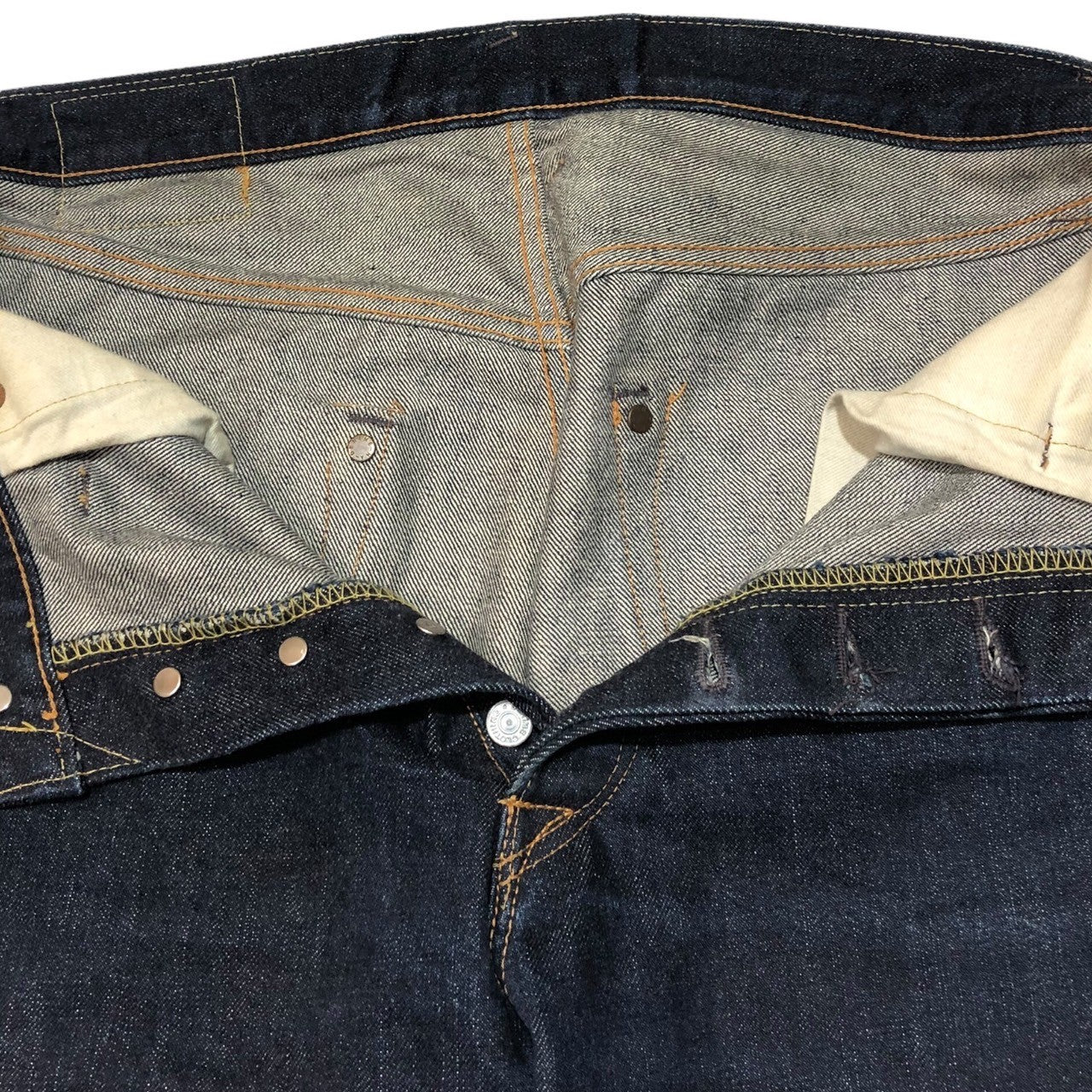 DENIME(ドゥニーム) 90's 初期 XX モデル セルビッチ ストレート デニム パンツ ジーンズ W33 インディゴ 濃紺 旧 DENIME 赤耳 日本製 革パッチ