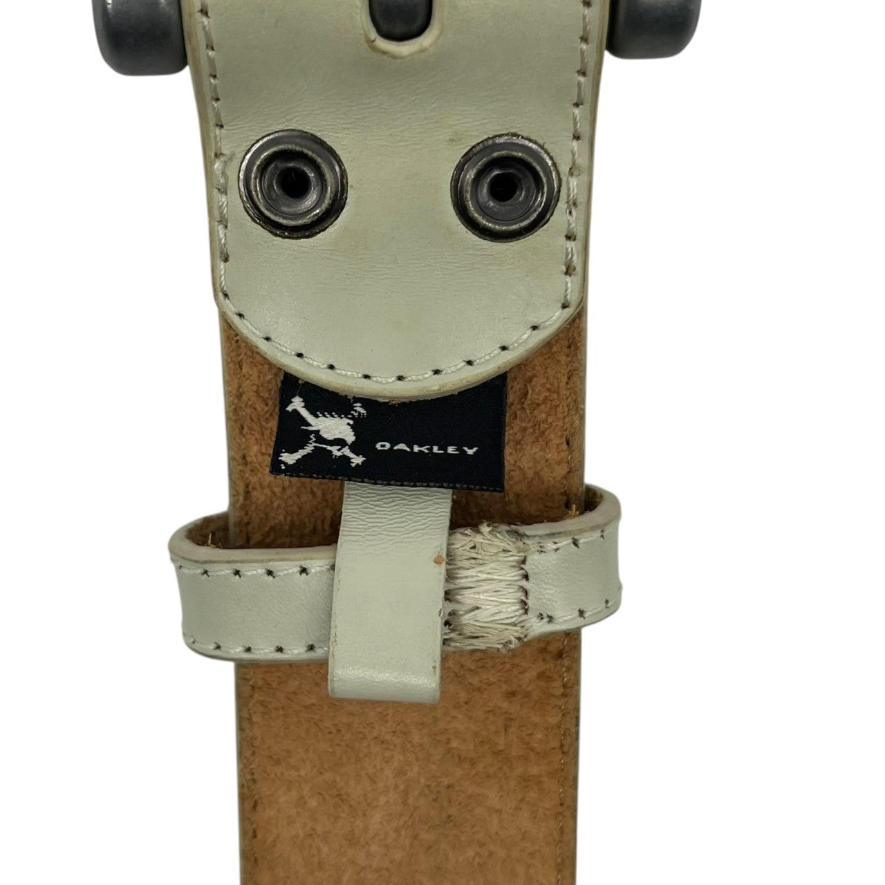 OAKLEY(オークリー) 00's leather craft buckle belt レザー クラフト バックル ベルト ホワイト Y2K 本革