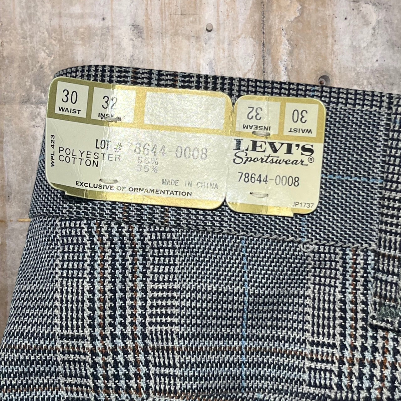 Levi's(リーバイス) タータンチェックスタープレスト 78644-0008 W30 L32 グレー 復刻モデル