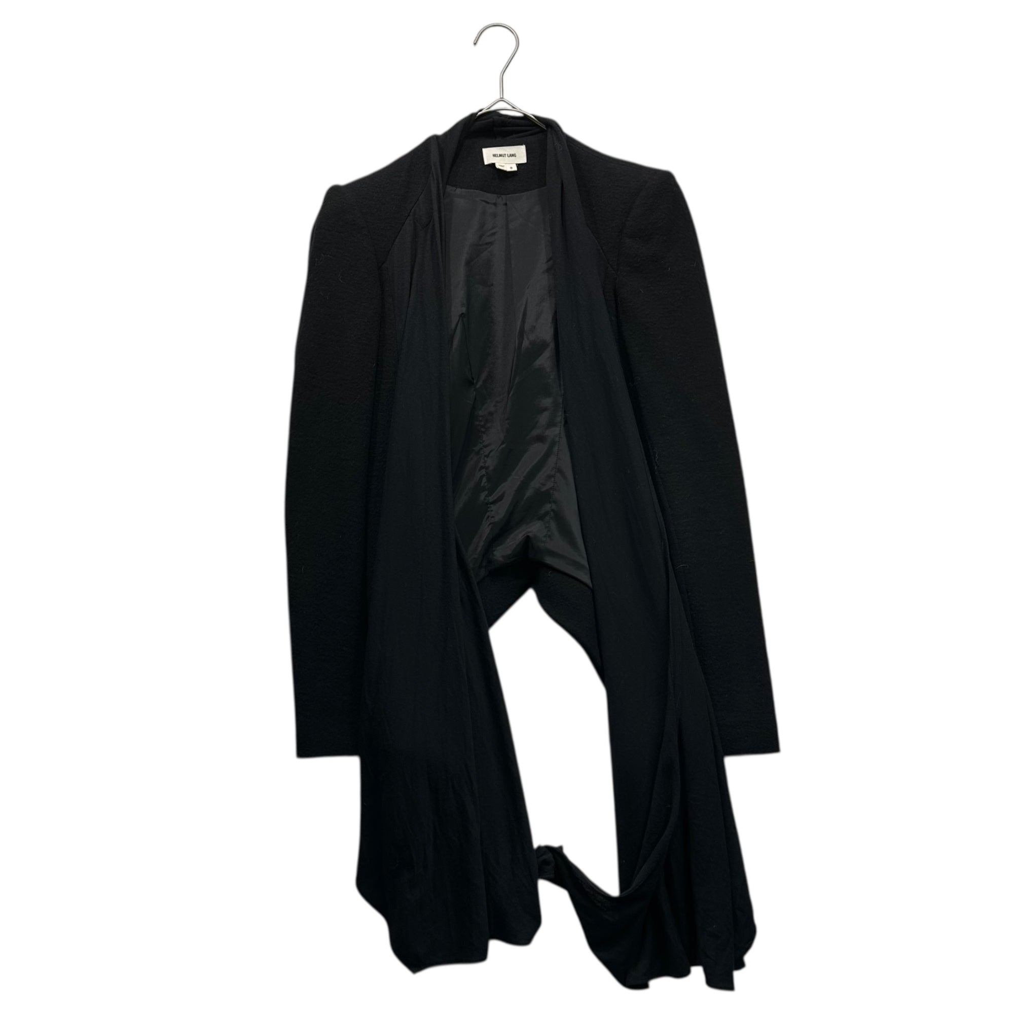 HELMUT LANG(ヘルムートラング) Wool Body Scarf Docking Jacket ウールボディ スカーフ ドッキング ジャケット 16-0304401 0(XS程度) ブラック