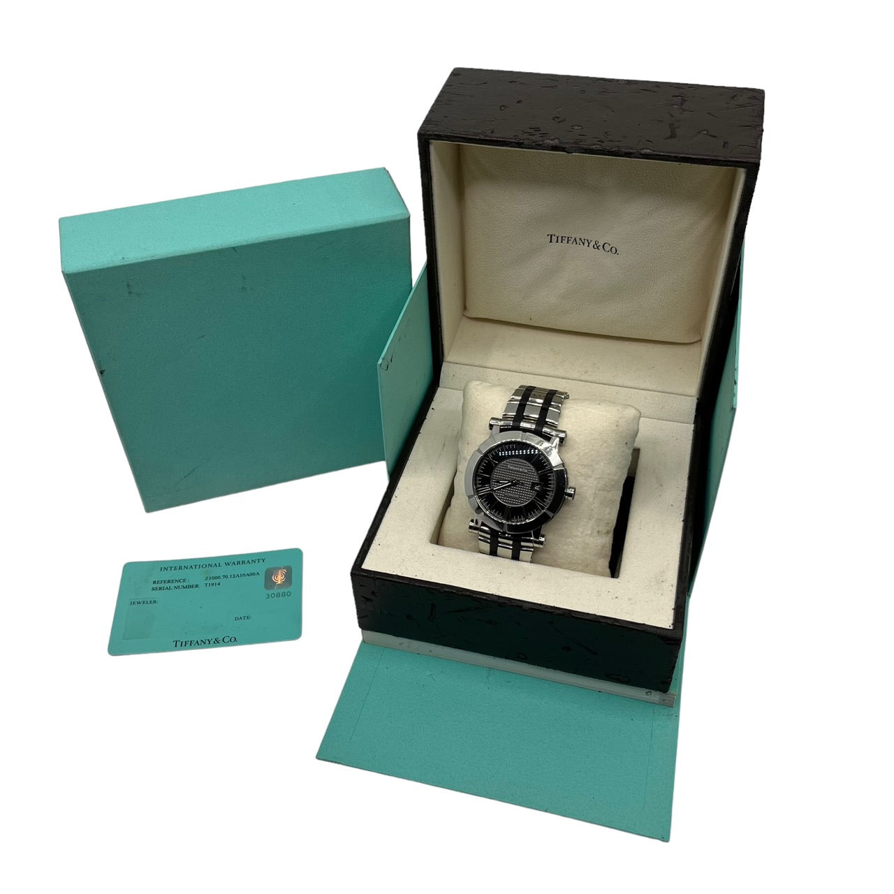TIFFANY & CO.(ティファニー) アトラス ジェント/アナログ腕時計/自動巻き Z1000.70.12A.10A00A 文字盤:ブラック 箱/ギャランティー/領収書付き