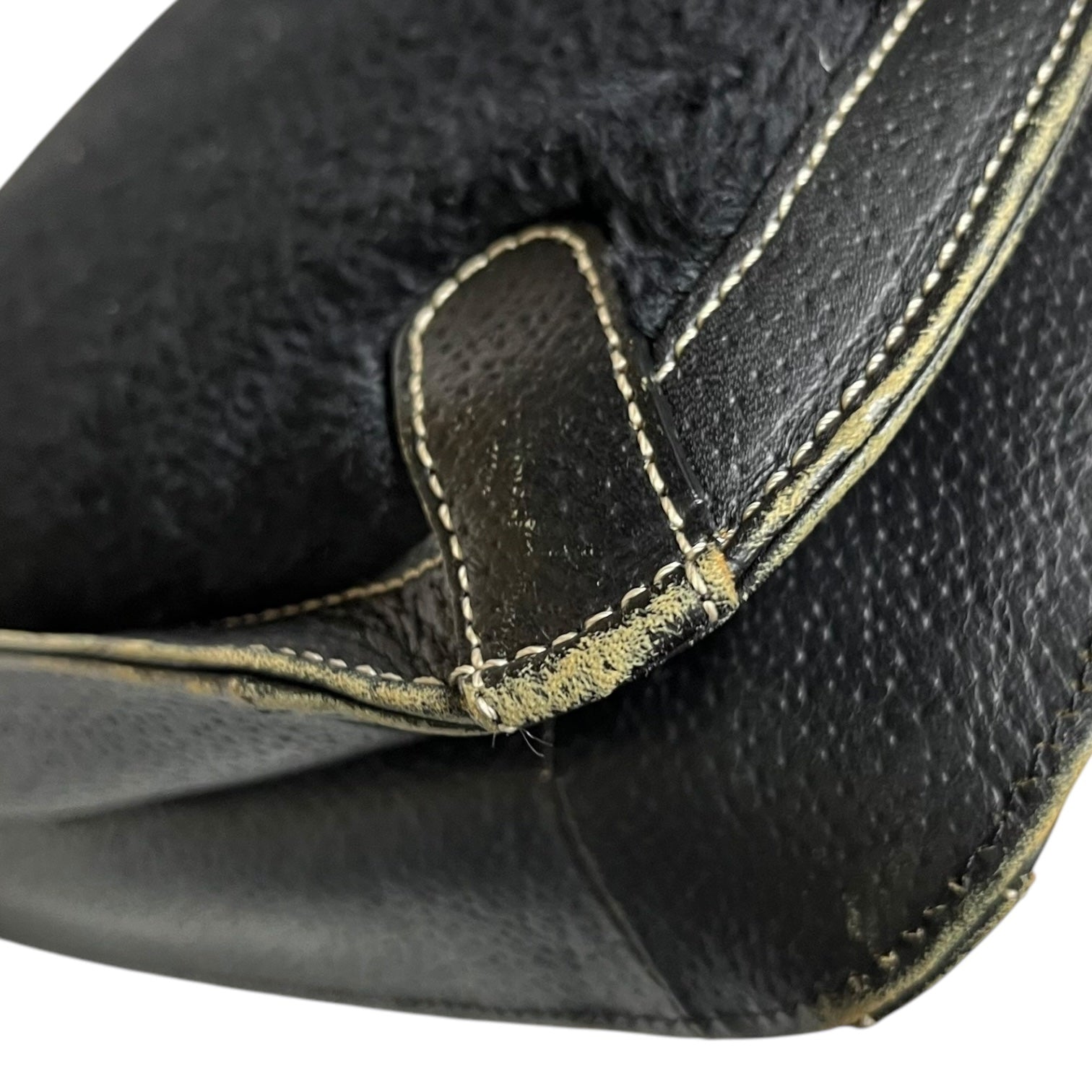 BALENCIAGA × ACE Co.Ltd(バレンシアガ × エース) Old Leather x Faux unborn calf one shoulder bag オールド レザー フェイク ハラコレザー ワンショルダー バッグ ブラック ライセンス商品(国内製造品)