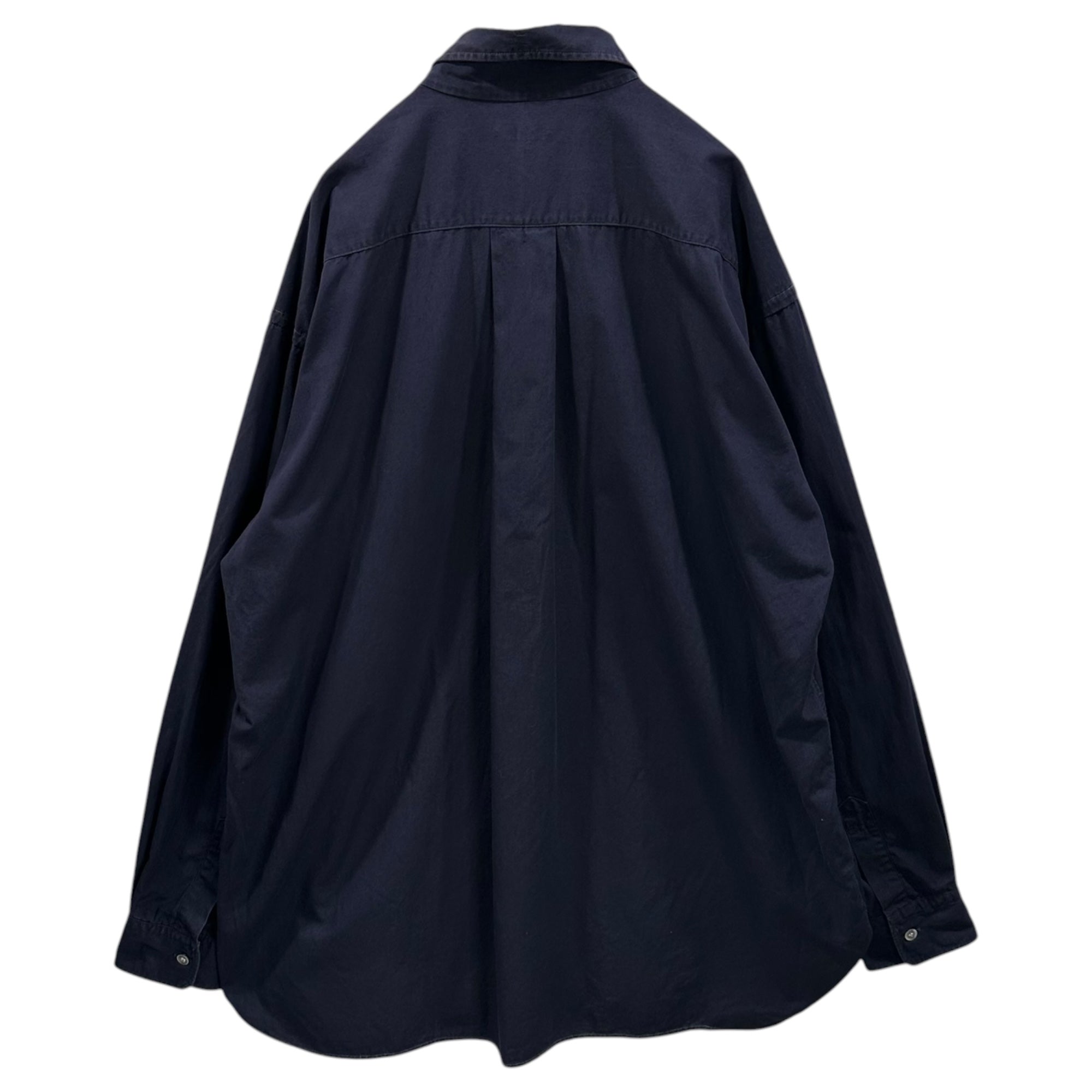 COMME des GARCONS HOMME(コムデギャルソンオム) 1978~1983's Vintage Flap-Pocket L/S Shirt ヴィンテージ フラップ ポケット 長袖 シャツ HB-110240 FREE ネイビー AD表記無 デカオム