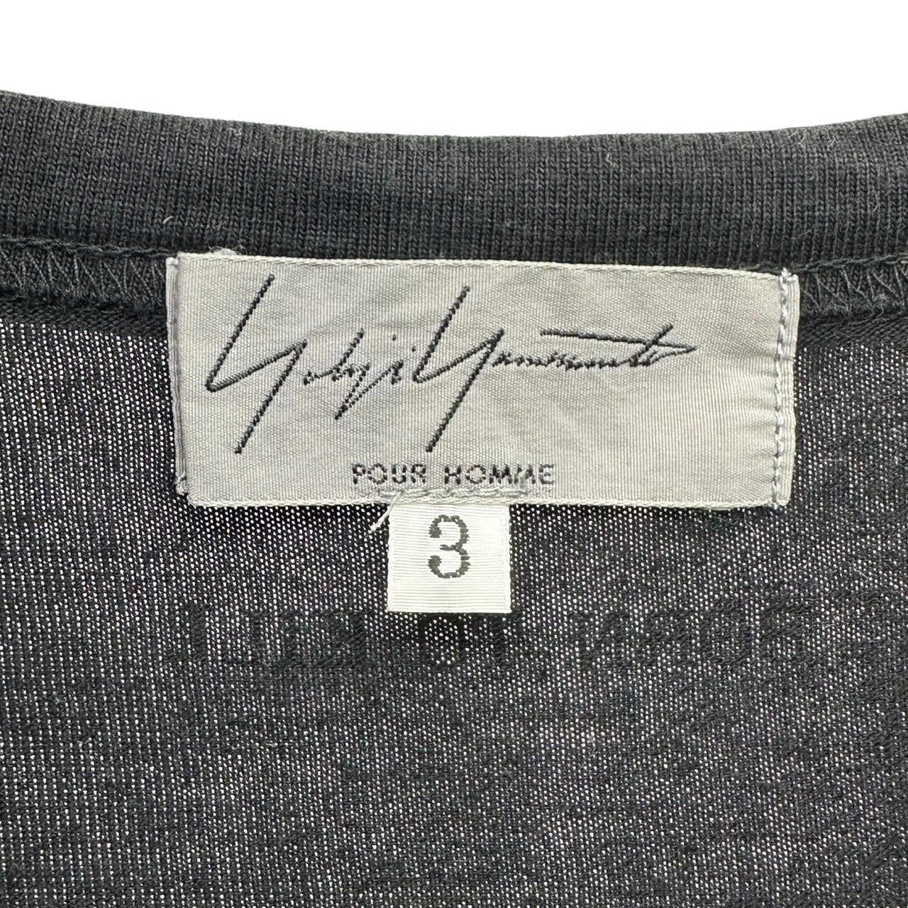 YOHJI YAMAMOTO POUR HOMME(ヨウジヤマモトプールオム) Basic Black Crew Neck T-Shirt ベーシック ブラック クルーネック Tシャツ HV-T27-082 3(L程度) ブラック