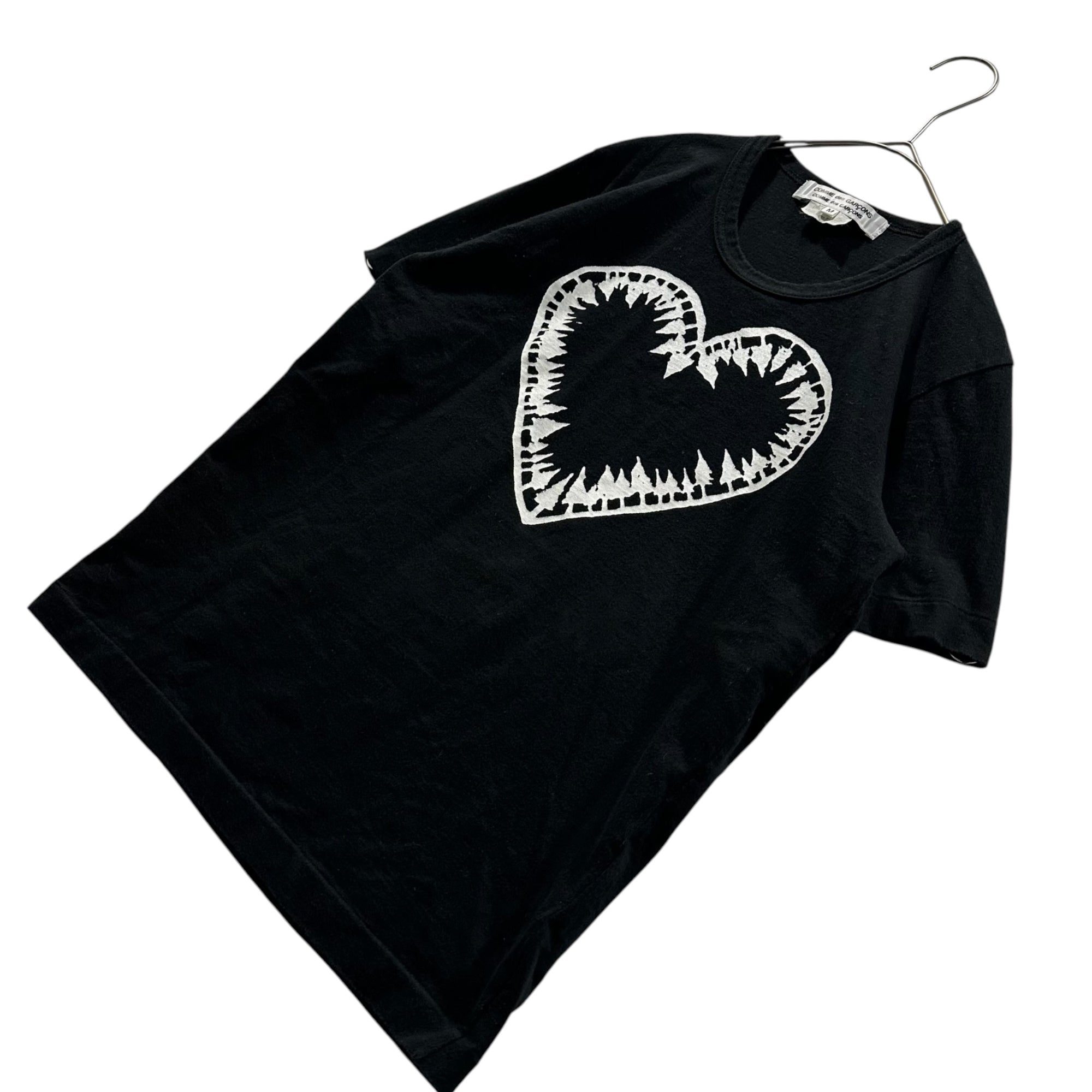 COMME des GARCONS COMME des GARCONS(コムデギャルソンコムデギャルソン) 2012SS Heart-Print T-Shirt ハート プリント Tシャツ RI-T016 M ブラック AD2011